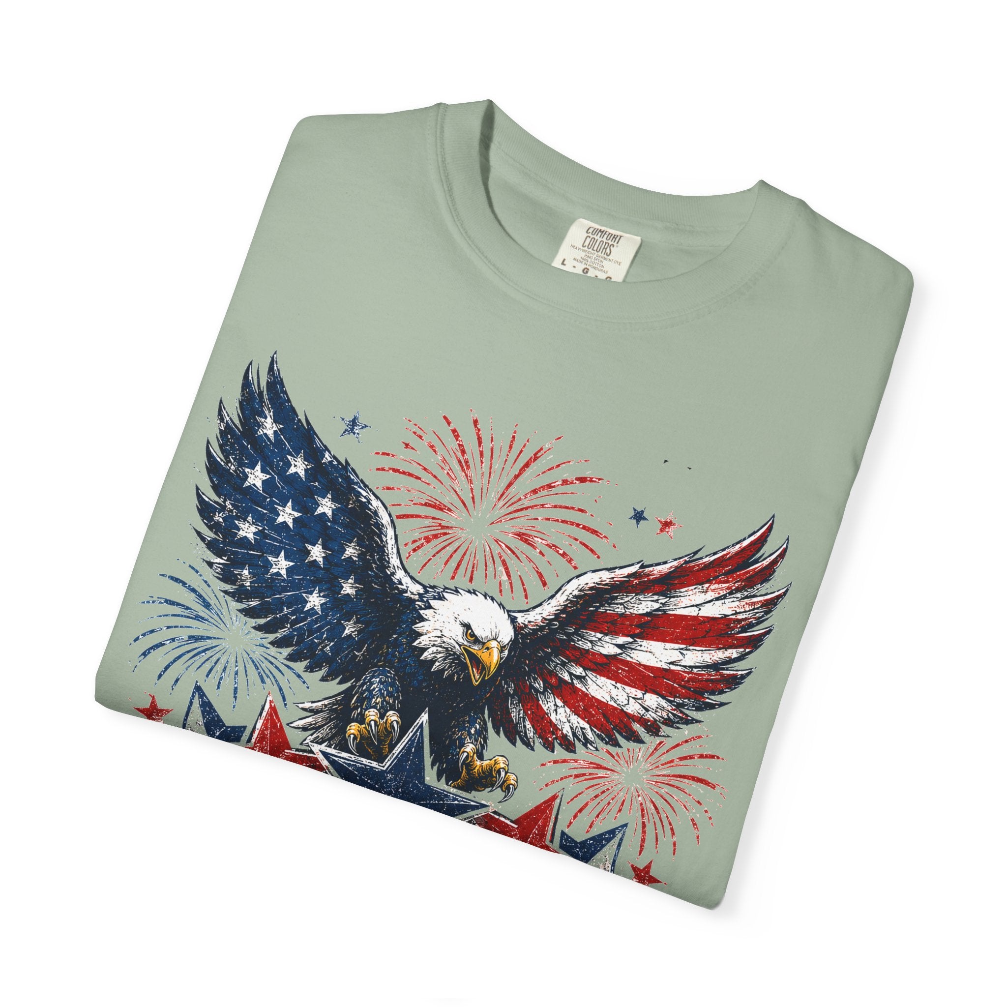 Patriotic Eagle T-Shirt — "Land of the Free, Home of the Brave"