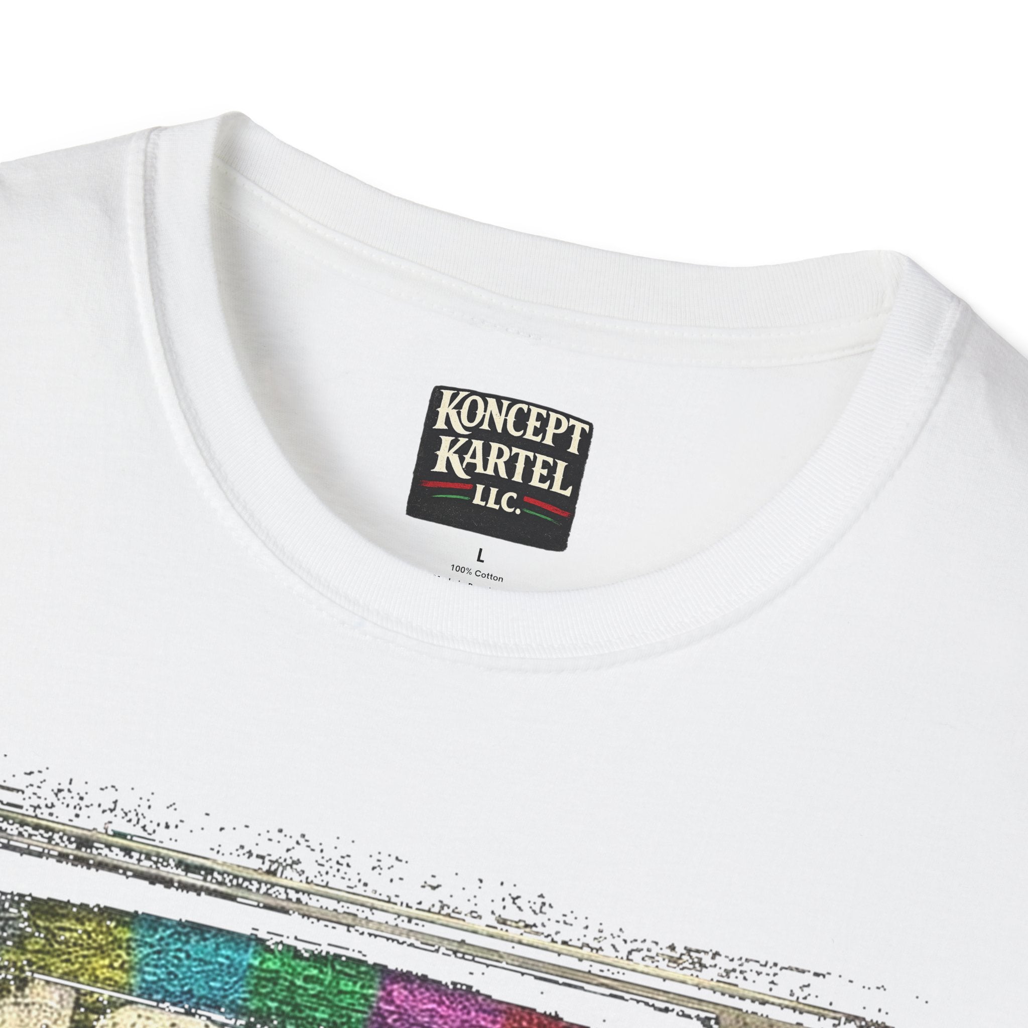 Retro TV Test Pattern Graphic Tee — Vintage 90s Aesthetic T-Shirt