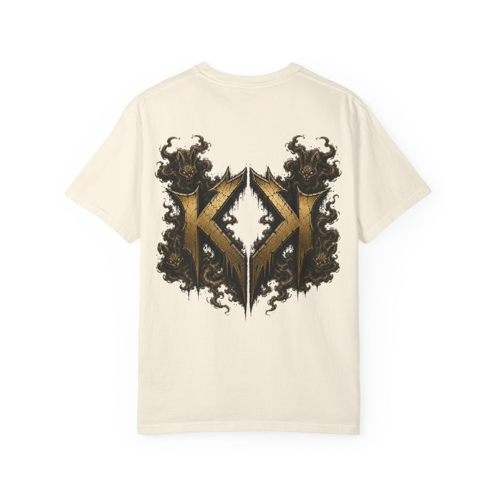 Bass Ackwards Graphic T‑Shirt — Heavy Metal Band Skull Design