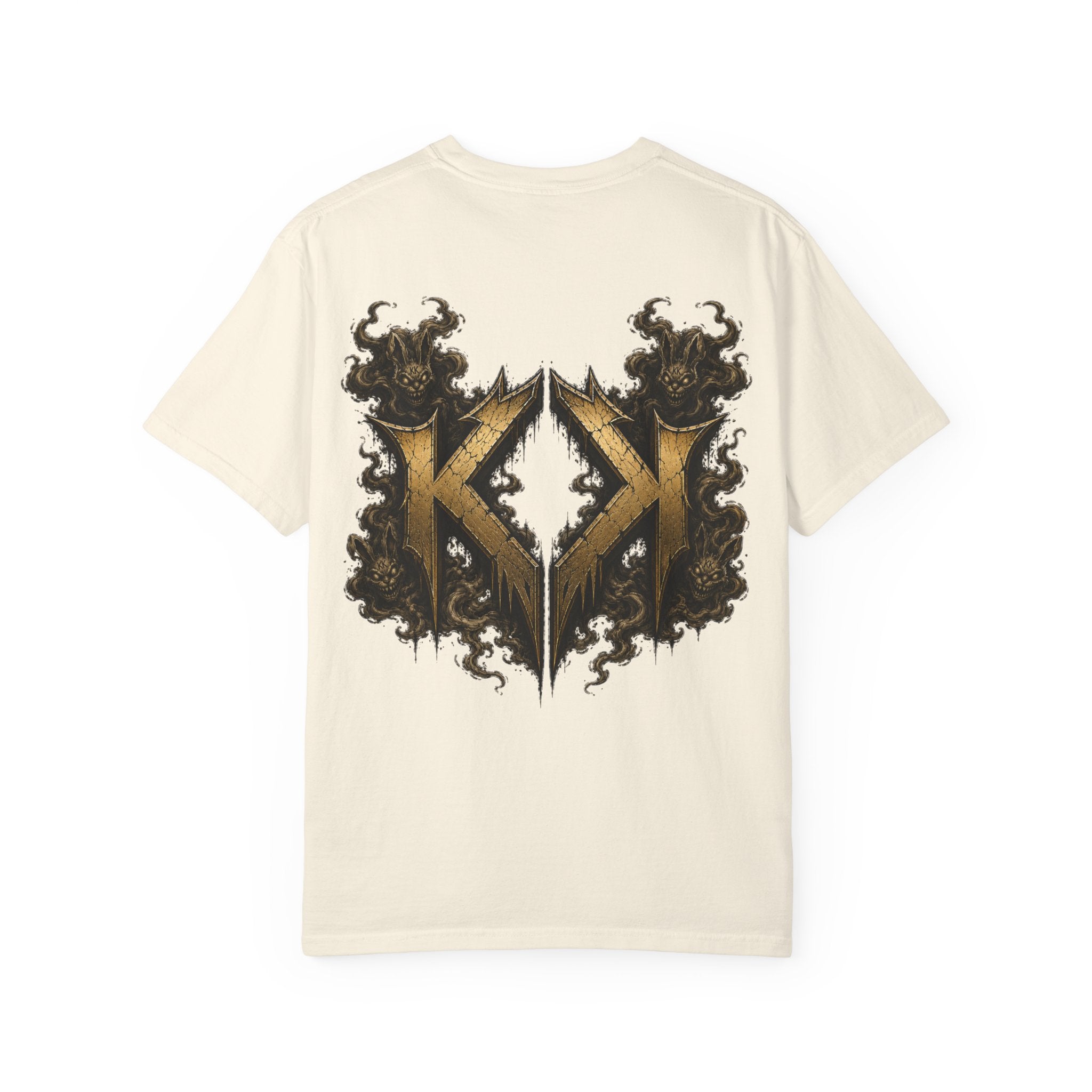 Bass Ackwards Graphic T‑Shirt — Heavy Metal Band Skull Design
