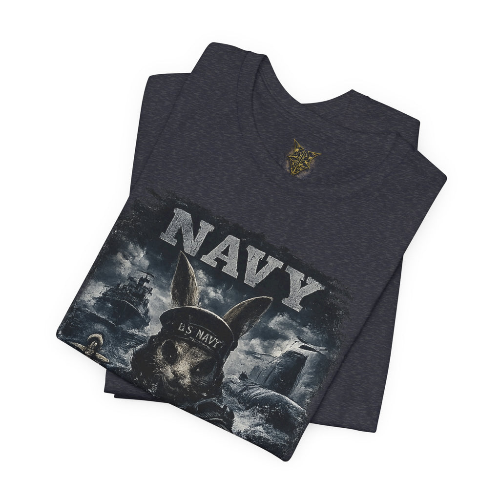 Navy 'Silence Is Power' Skull Anchor Tee — Fair Winds & Following Seas Back Graphic