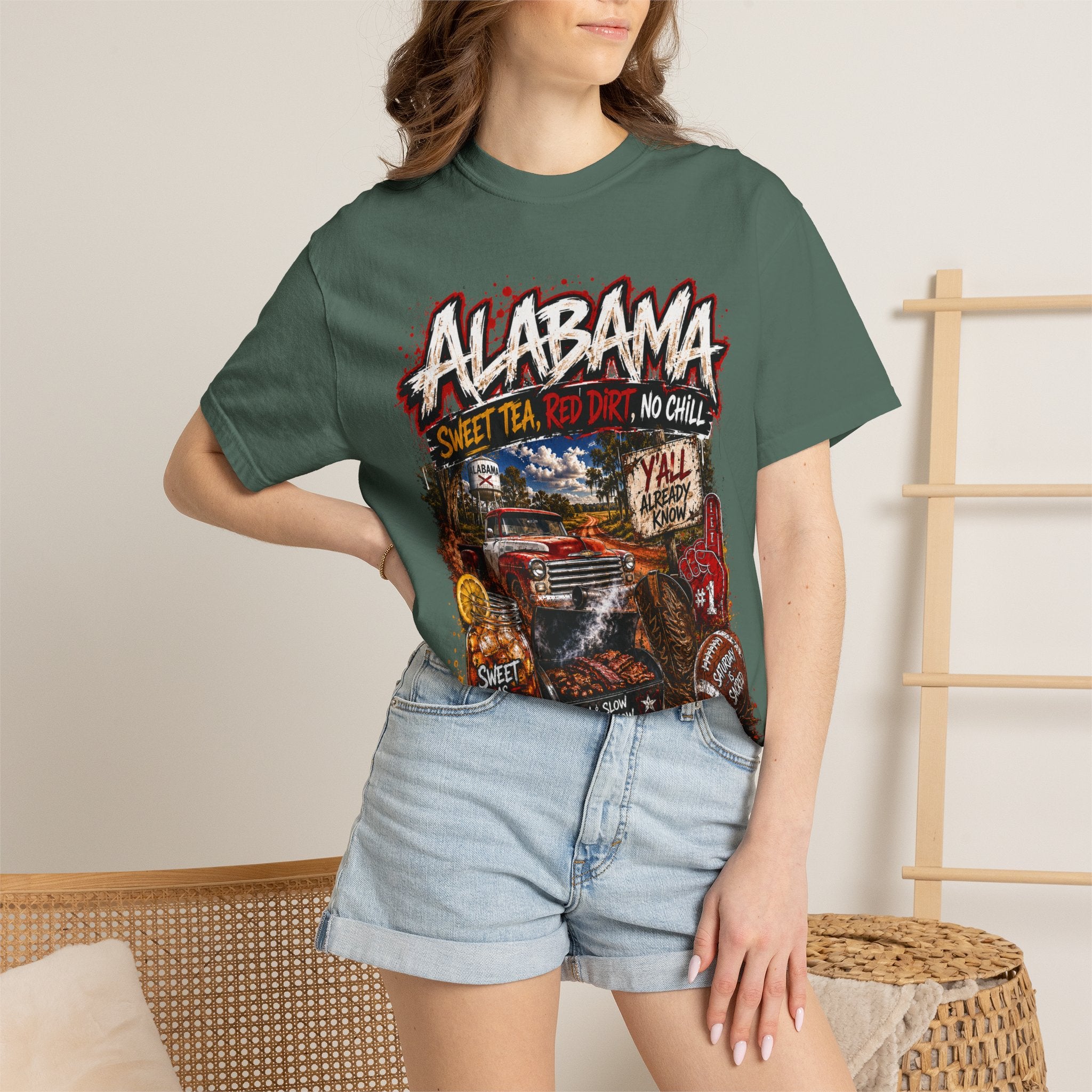 Alabama Vintage Truck T-Shirt — Sweet Tea, No Chill Graphic Tee