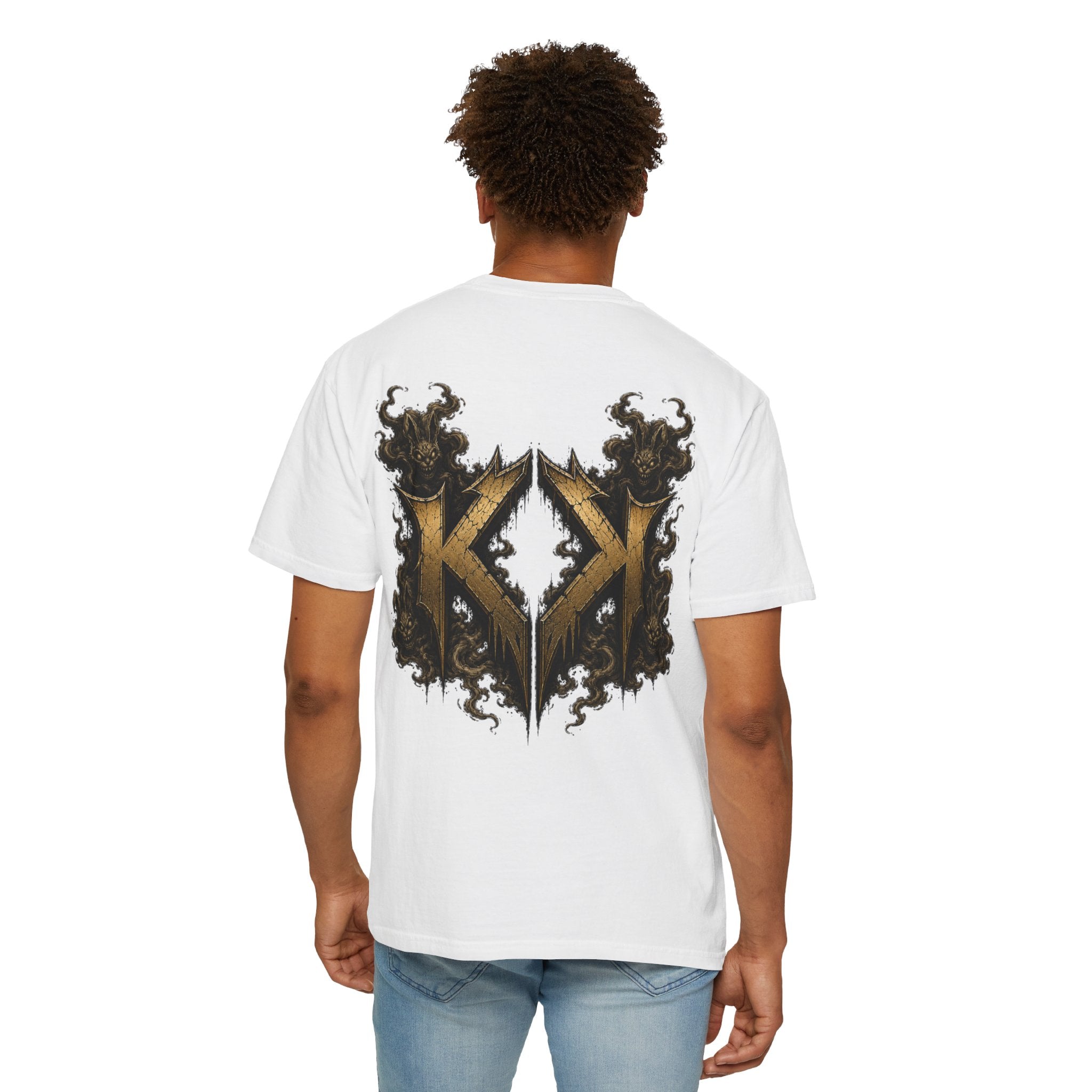 Bass Ackwards Graphic T‑Shirt — Heavy Metal Band Skull Design