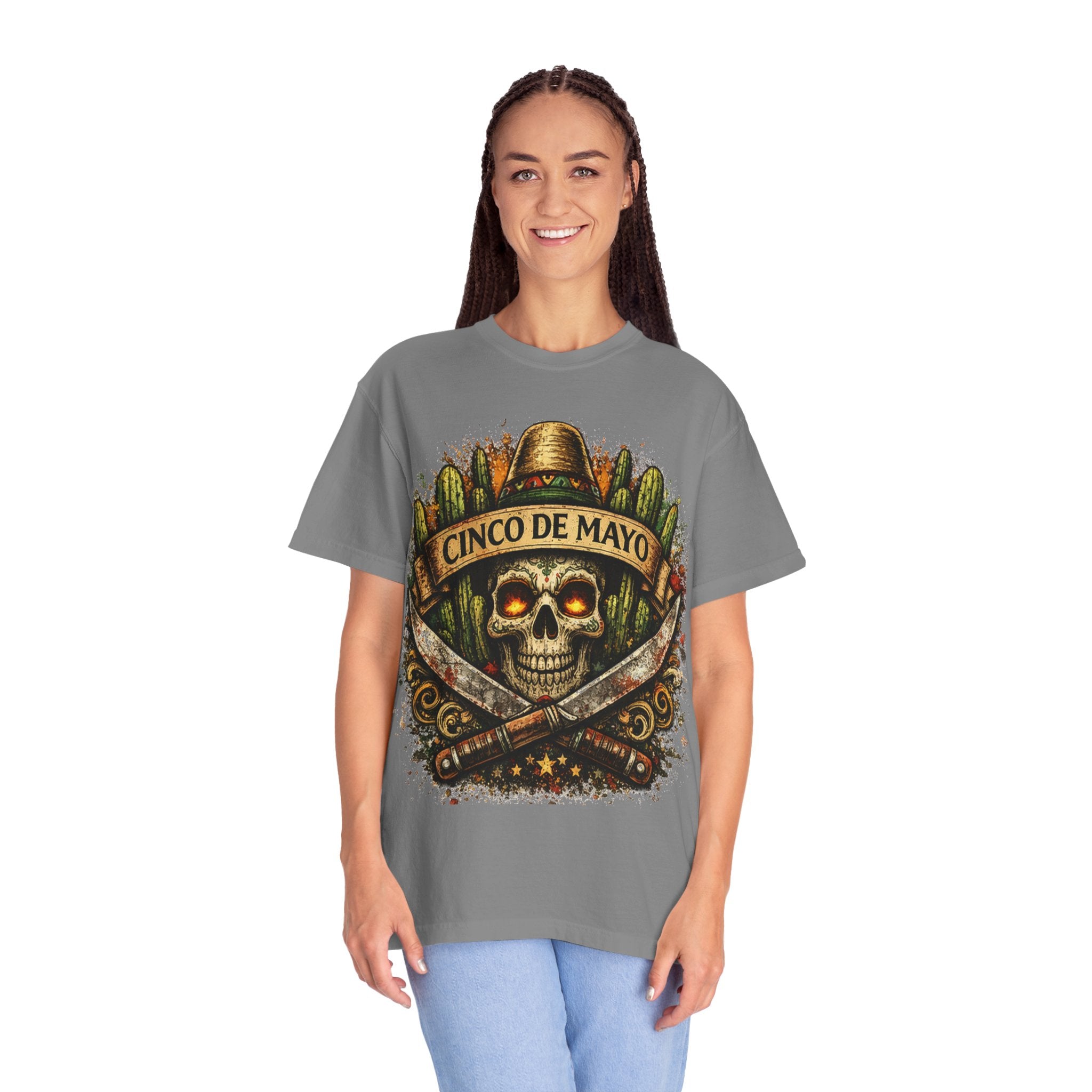 Cinco de Mayo Skull T-Shirt — Mexican Fiesta Graphic Tee