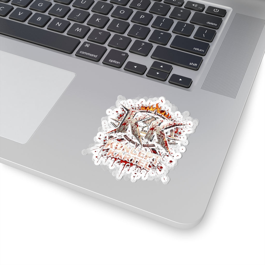 Koncert Karte Blood Splatter Kiss-Cut Sticker — Heavy Metal Band Logo Sticker