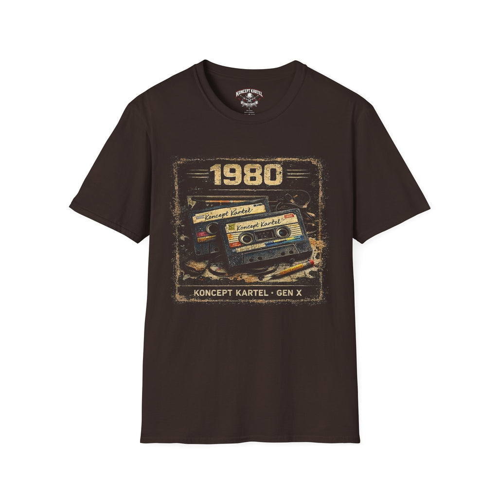 1980 Retro Cassette T-Shirt — Gen X Vintage Music Tee