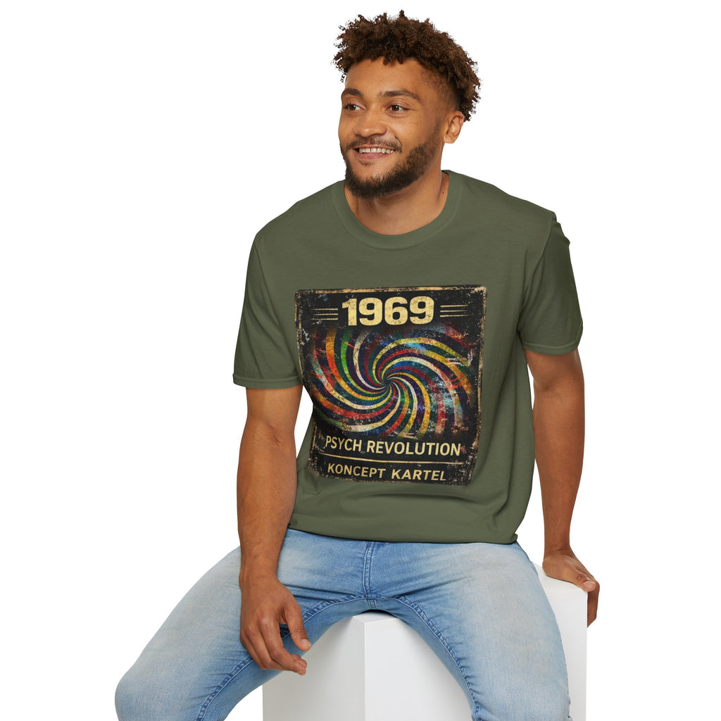 1969 Psych Revolution T‑Shirt — Vintage Psychedelic Graphic Tee