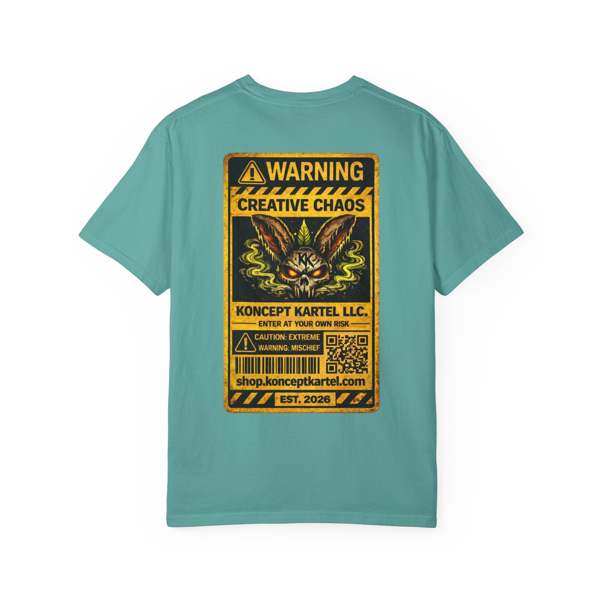 T-Shirt — Koncept Kartel “Warning: Creative Chaos” Graphic Tee