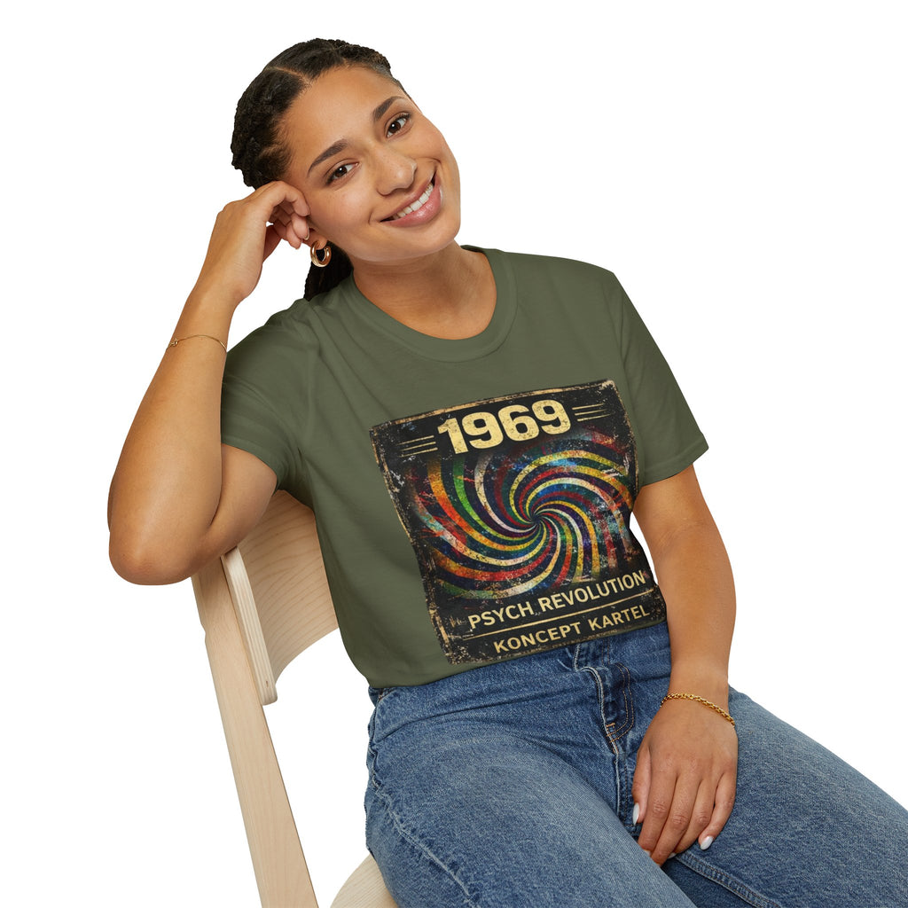 1969 Psych Revolution T‑Shirt — Vintage Psychedelic Graphic Tee