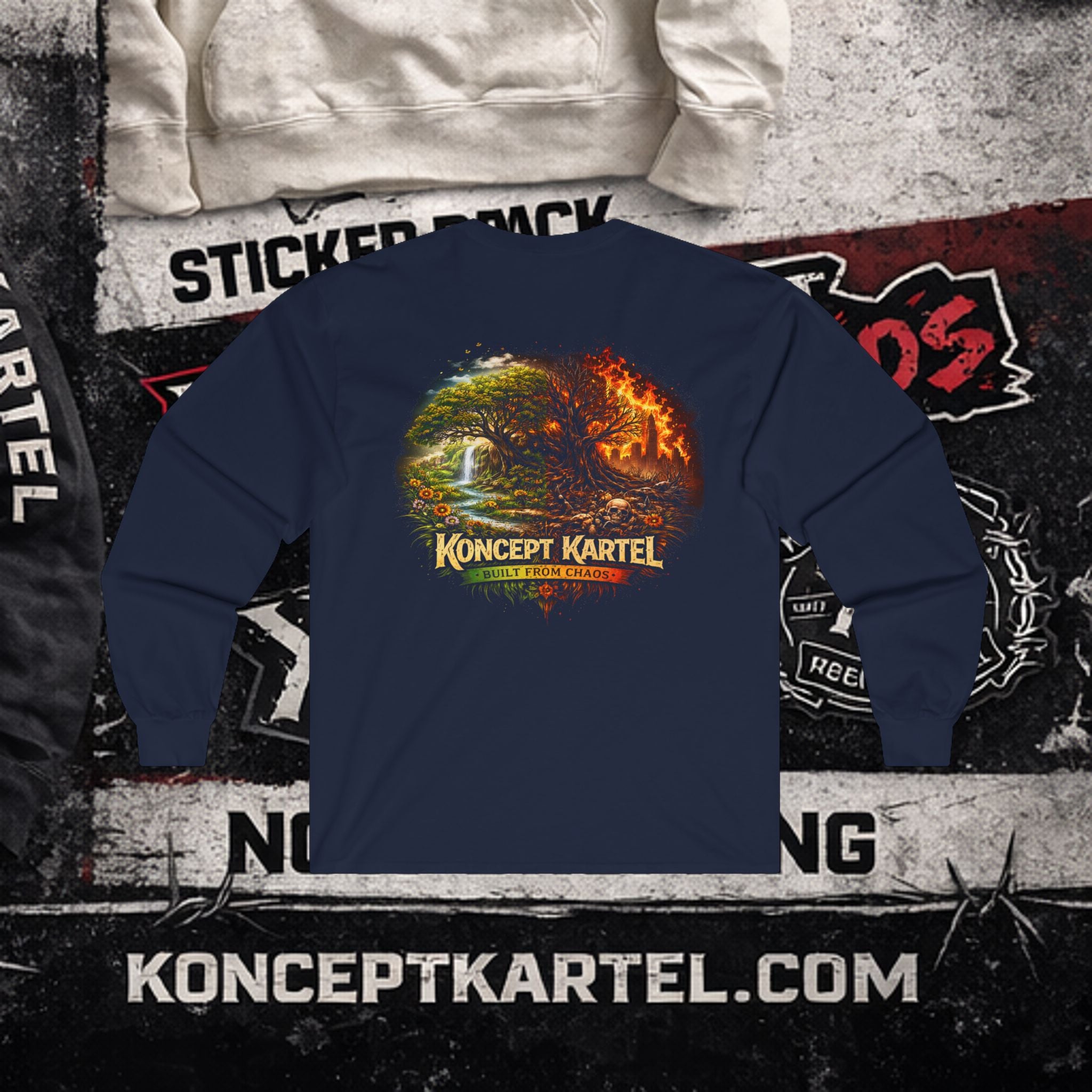 Koncept Kartel Logo Long Sleeve Tee — Creative Design Co. Graphic Shirt