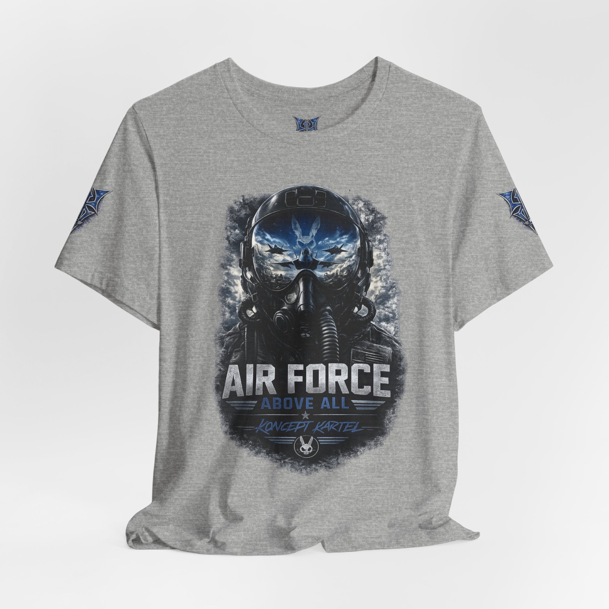 Air Force Pilot Mask Tee — "Air Force Above All" Military Aviation T-Shirt