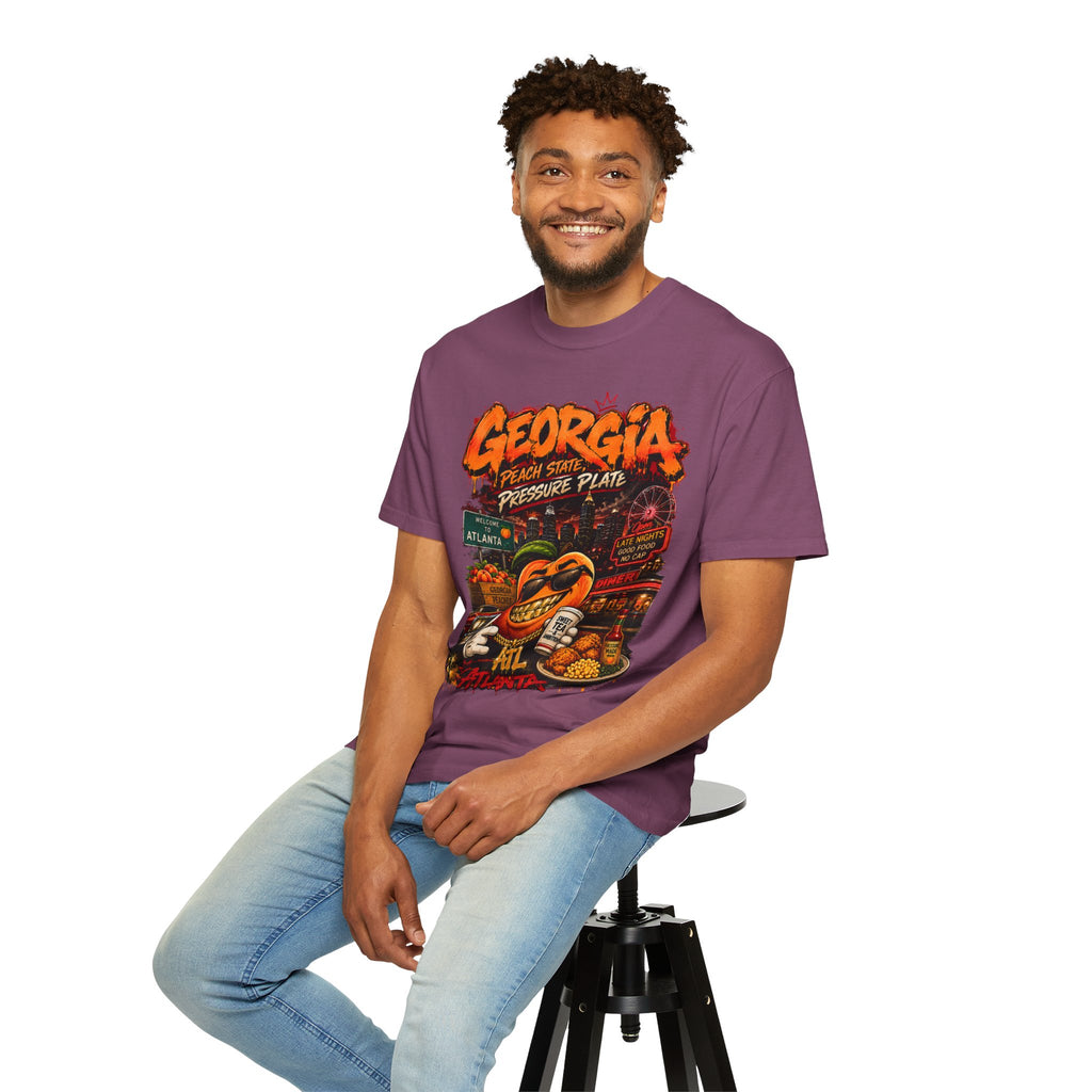 Georgia Peach Vintage Graphic T-Shirt — Atlanta Street Food & Peach State Design
