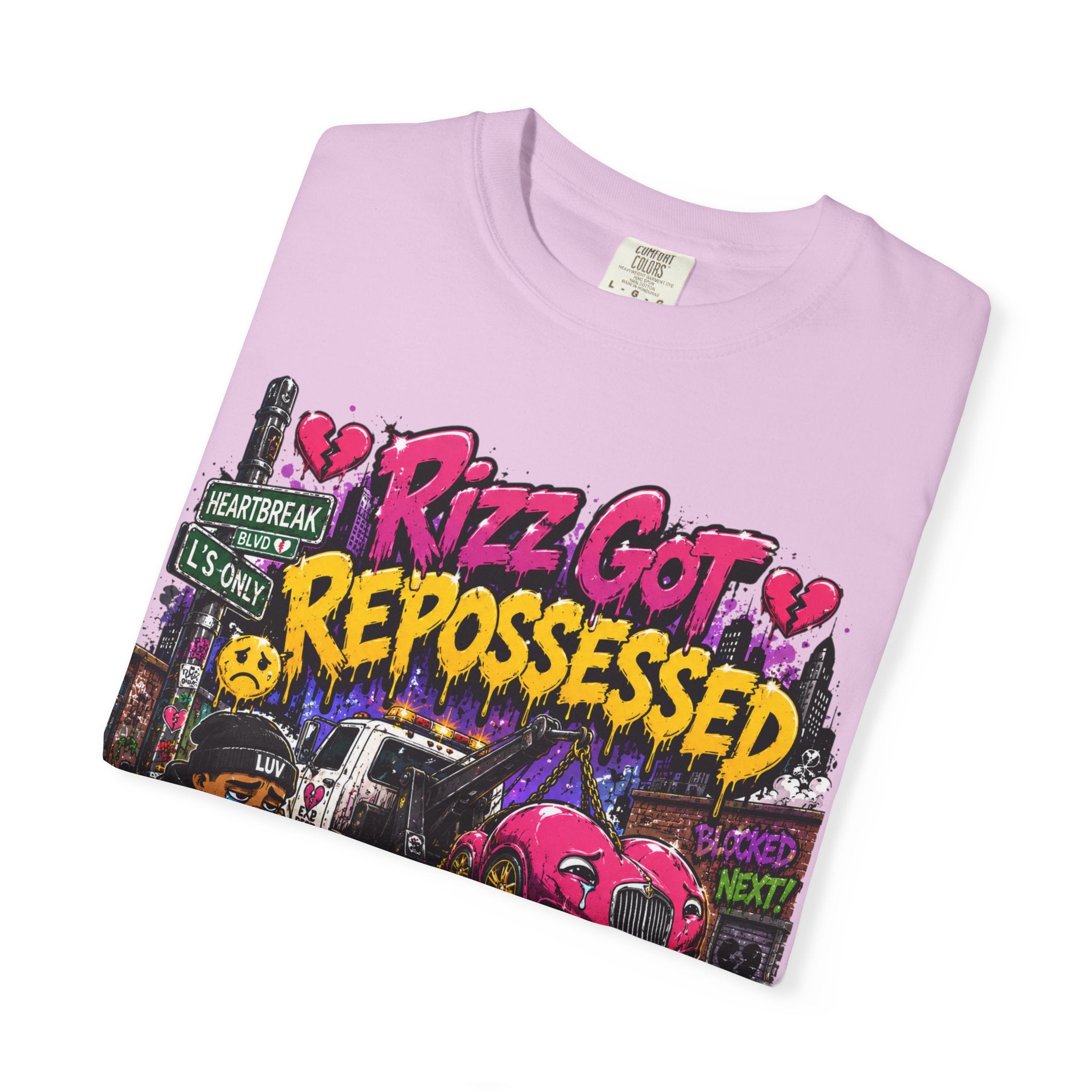 Repossession Comic Art T-Shirt — “Rizz Got Repossessed” Graphic Tee