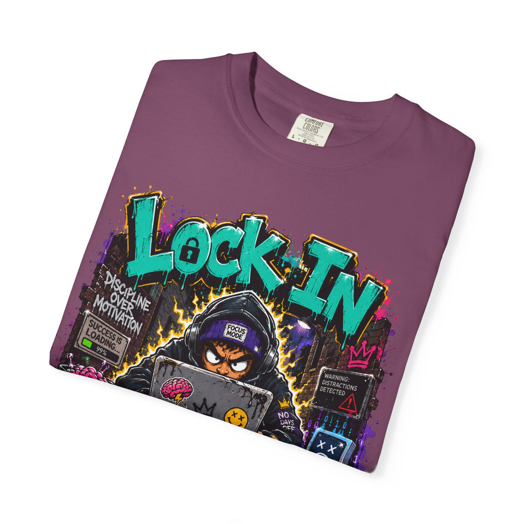 Lock In or Log Out Tee — Gamer Hacker Graphic T-Shirt