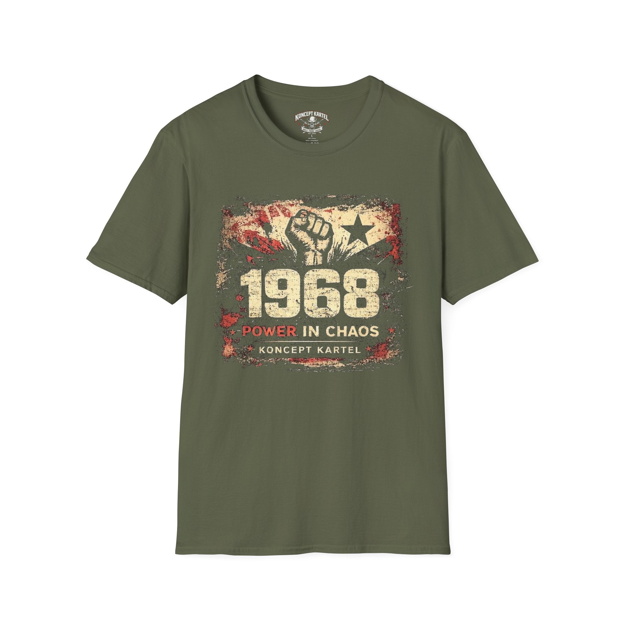 1968 Retro Protest Tee — Power In Courage Vintage Graphic T-Shirt