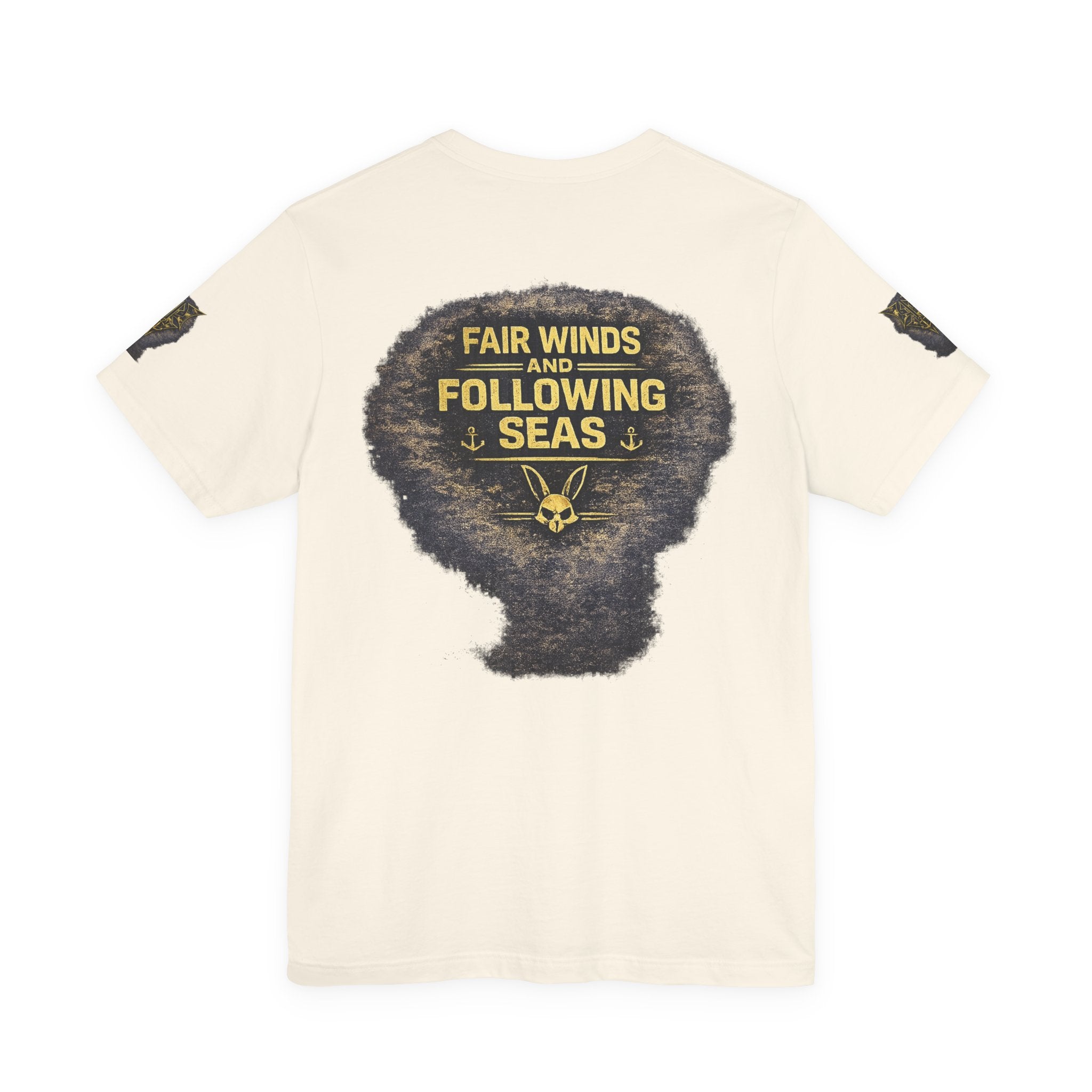 Navy 'Silence Is Power' Skull Anchor Tee — Fair Winds & Following Seas Back Graphic