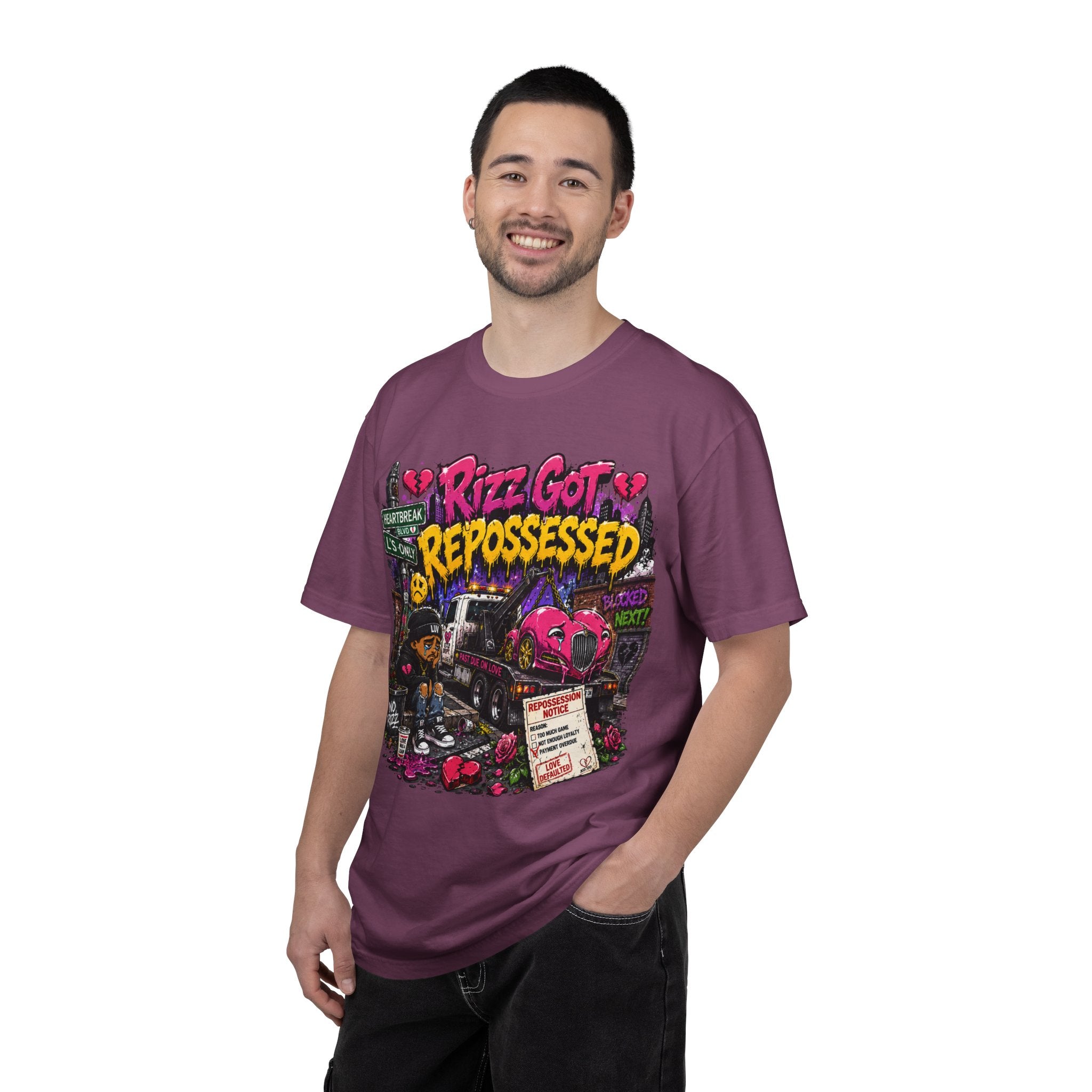 Repossession Comic Art T-Shirt — “Rizz Got Repossessed” Graphic Tee