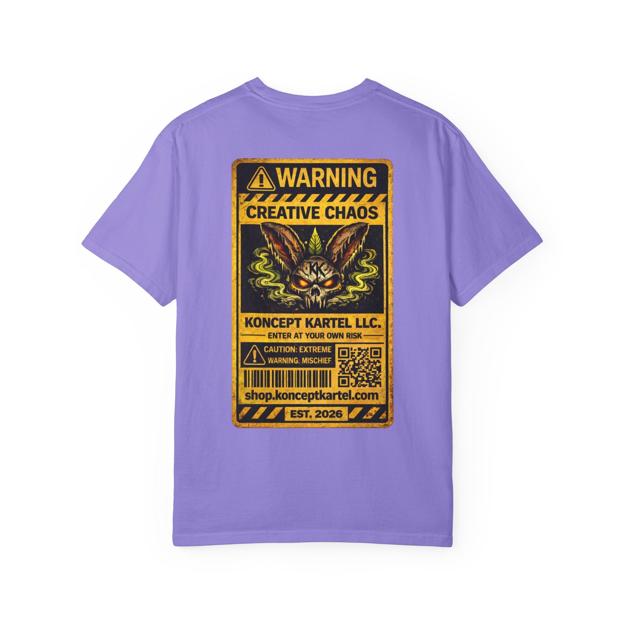T-Shirt — Koncept Kartel “Warning: Creative Chaos” Graphic Tee