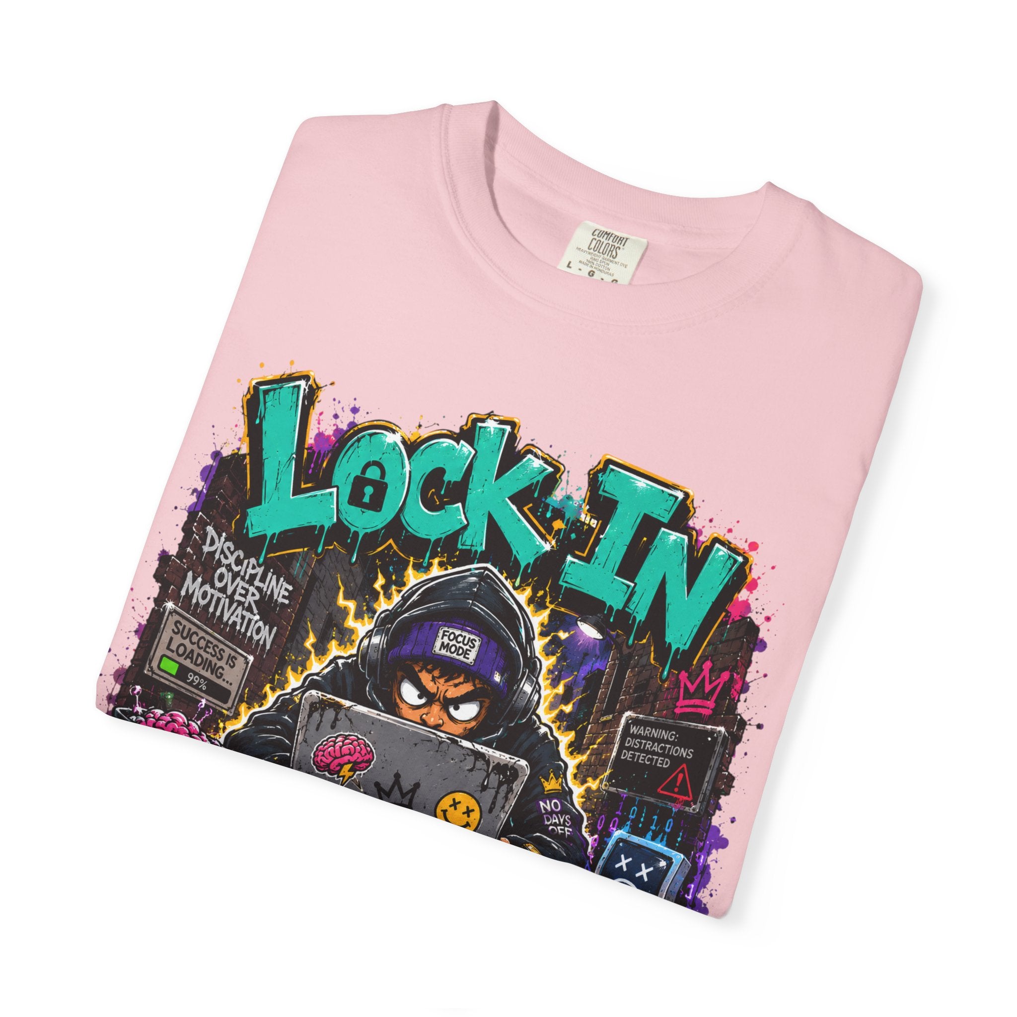 Lock In or Log Out Tee — Gamer Hacker Graphic T-Shirt