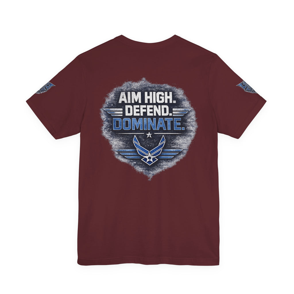 Air Force Pilot Mask Tee — "Air Force Above All" Military Aviation T-Shirt