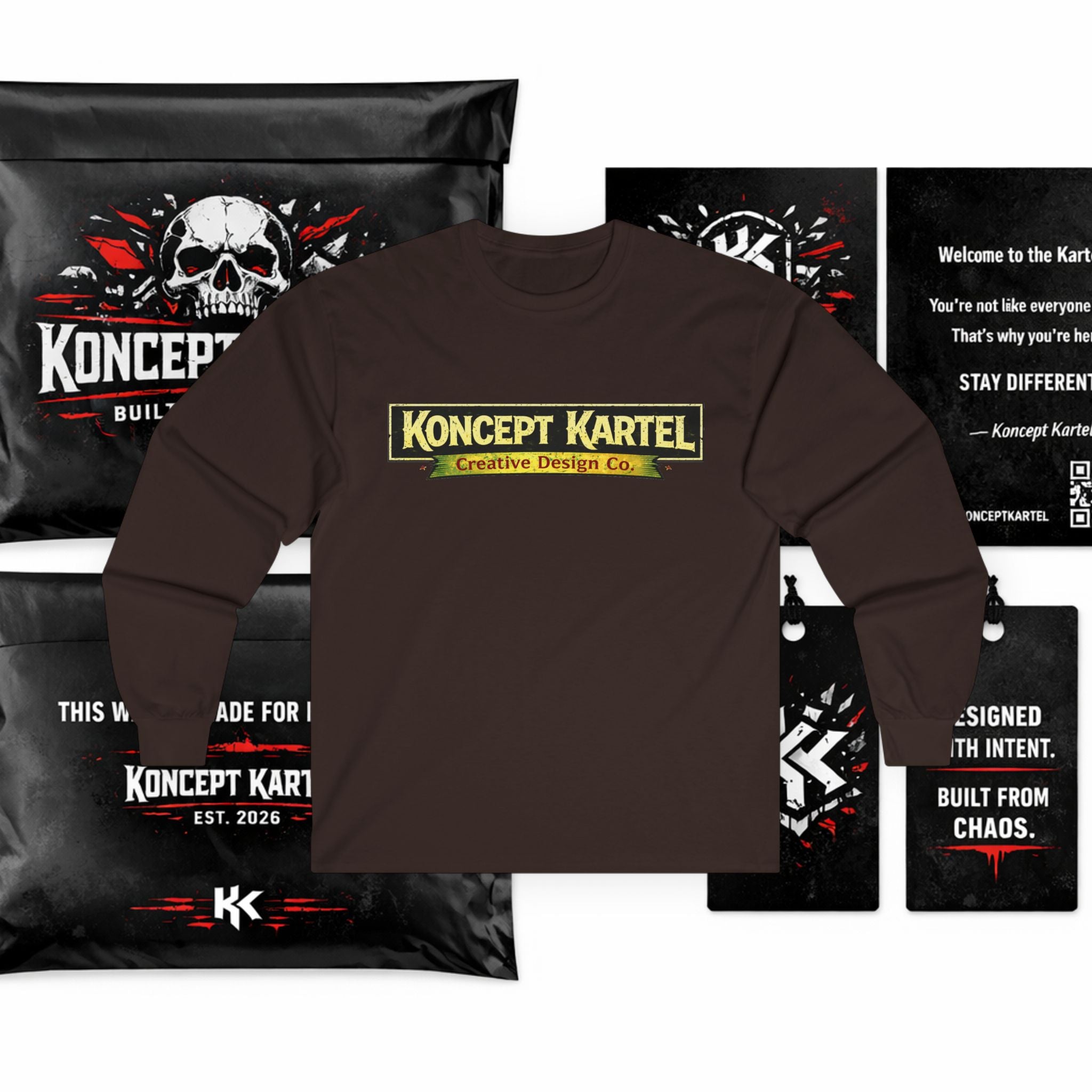 Koncept Kartel Logo Long Sleeve Tee — Creative Design Co. Graphic Shirt