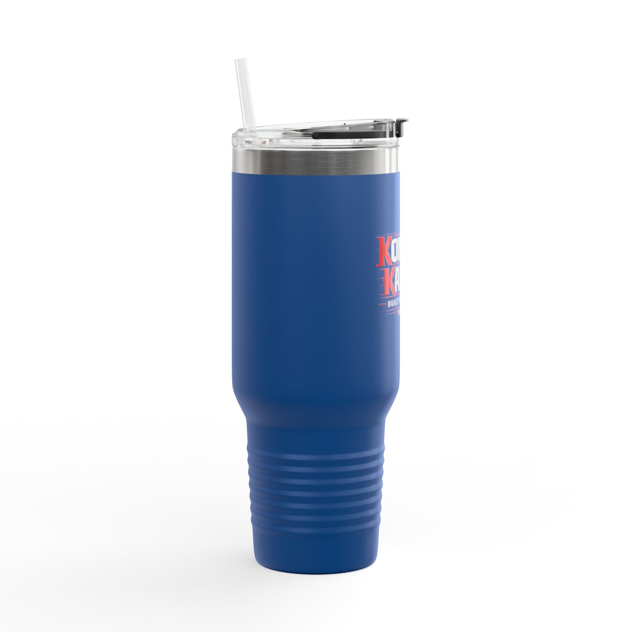 40oz Insulated Travel Mug — ‘Koncept Kartel’ Red Stainless Tumbler with Handle