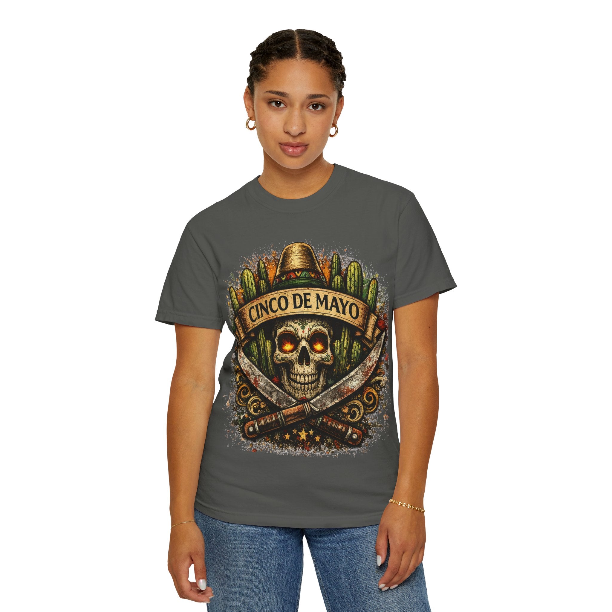 Cinco de Mayo Skull T-Shirt — Mexican Fiesta Graphic Tee