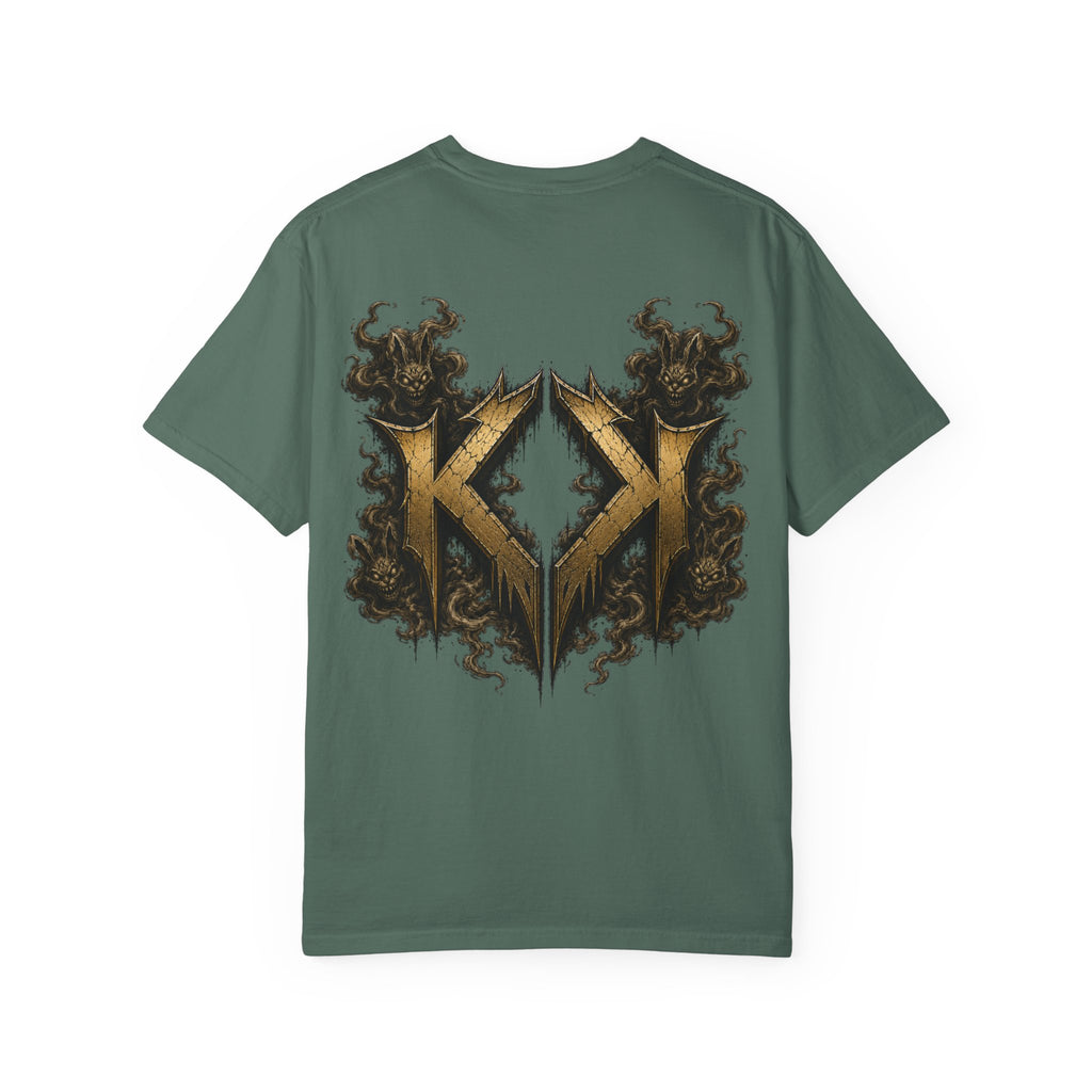 Bass Ackwards Graphic T‑Shirt — Heavy Metal Band Skull Design