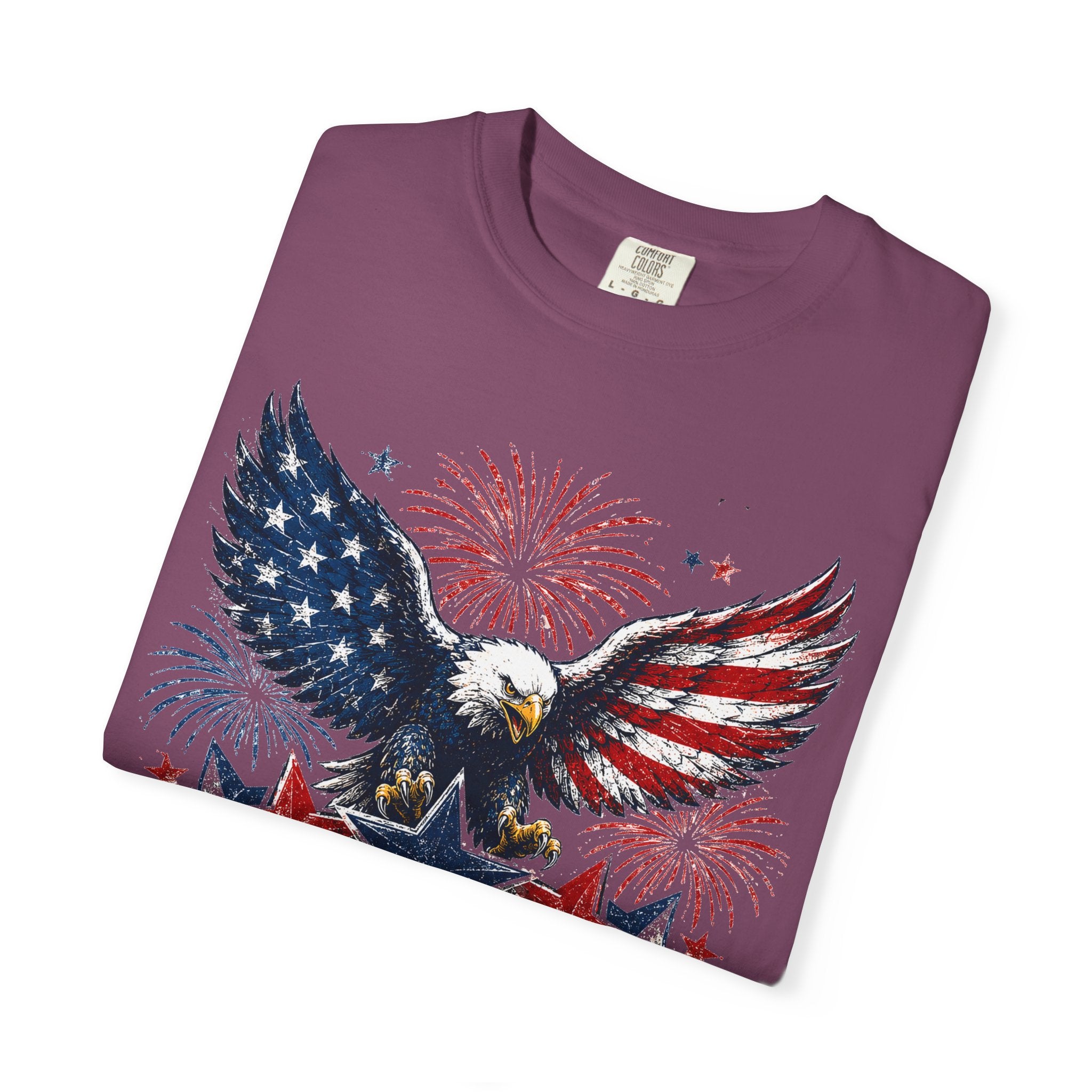 Patriotic Eagle T-Shirt — "Land of the Free, Home of the Brave"