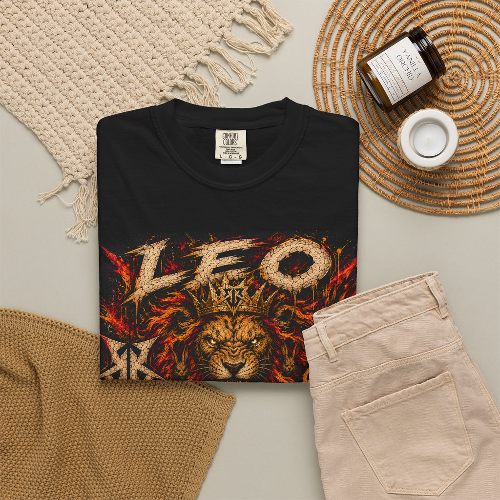Crowned Chaos Lion Graphic T-Shirt