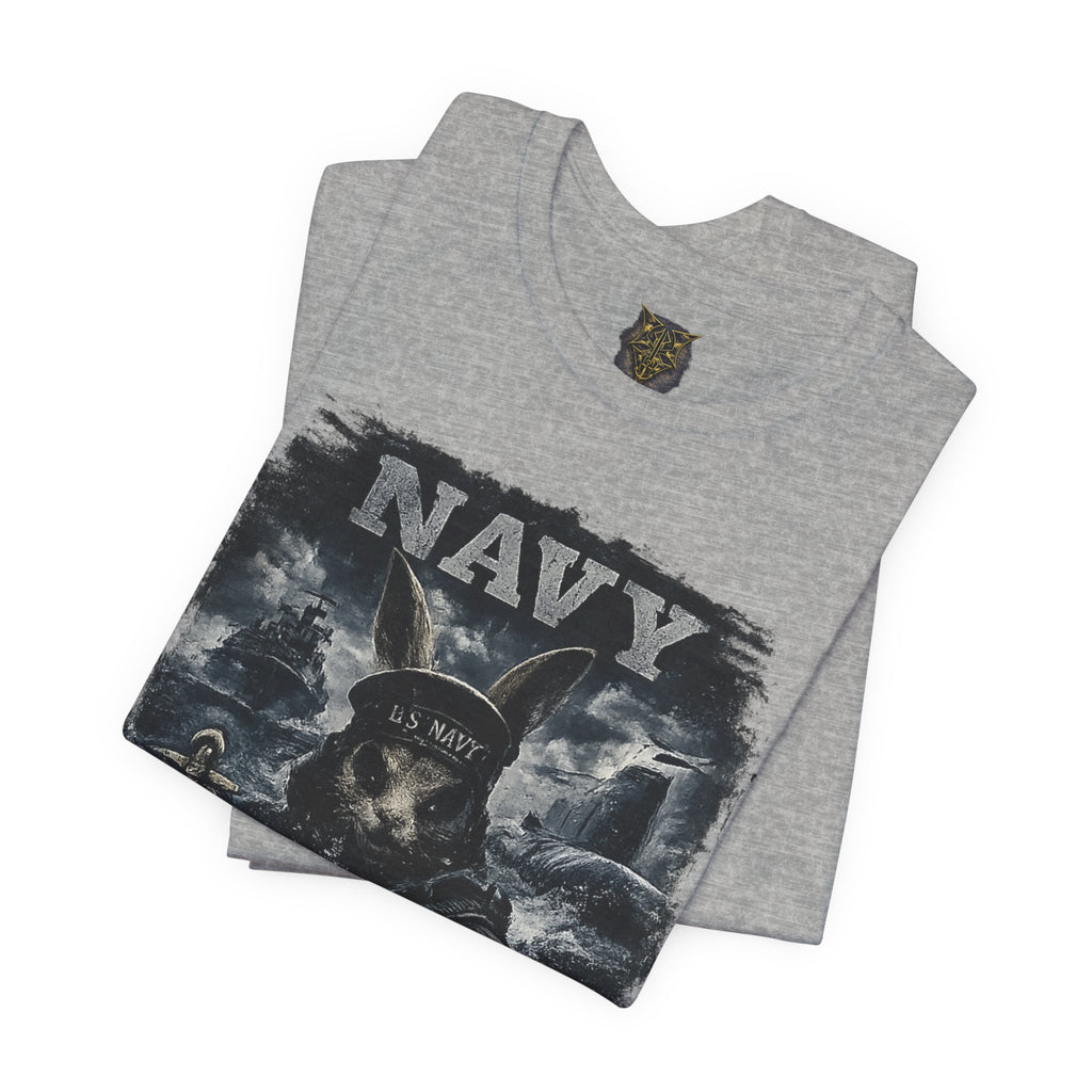 Navy 'Silence Is Power' Skull Anchor Tee — Fair Winds & Following Seas Back Graphic