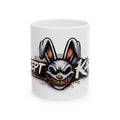 Evil Bunny Logo Ceramic Mug – 'Kep' Graphic Coffee Cup (11oz/15oz)