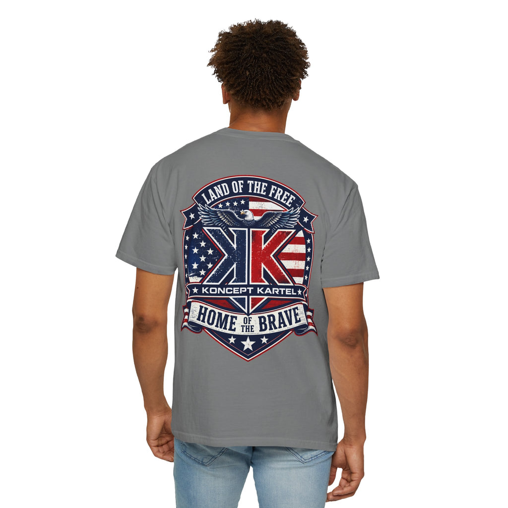 Patriotic Eagle T-Shirt — "Land of the Free, Home of the Brave"