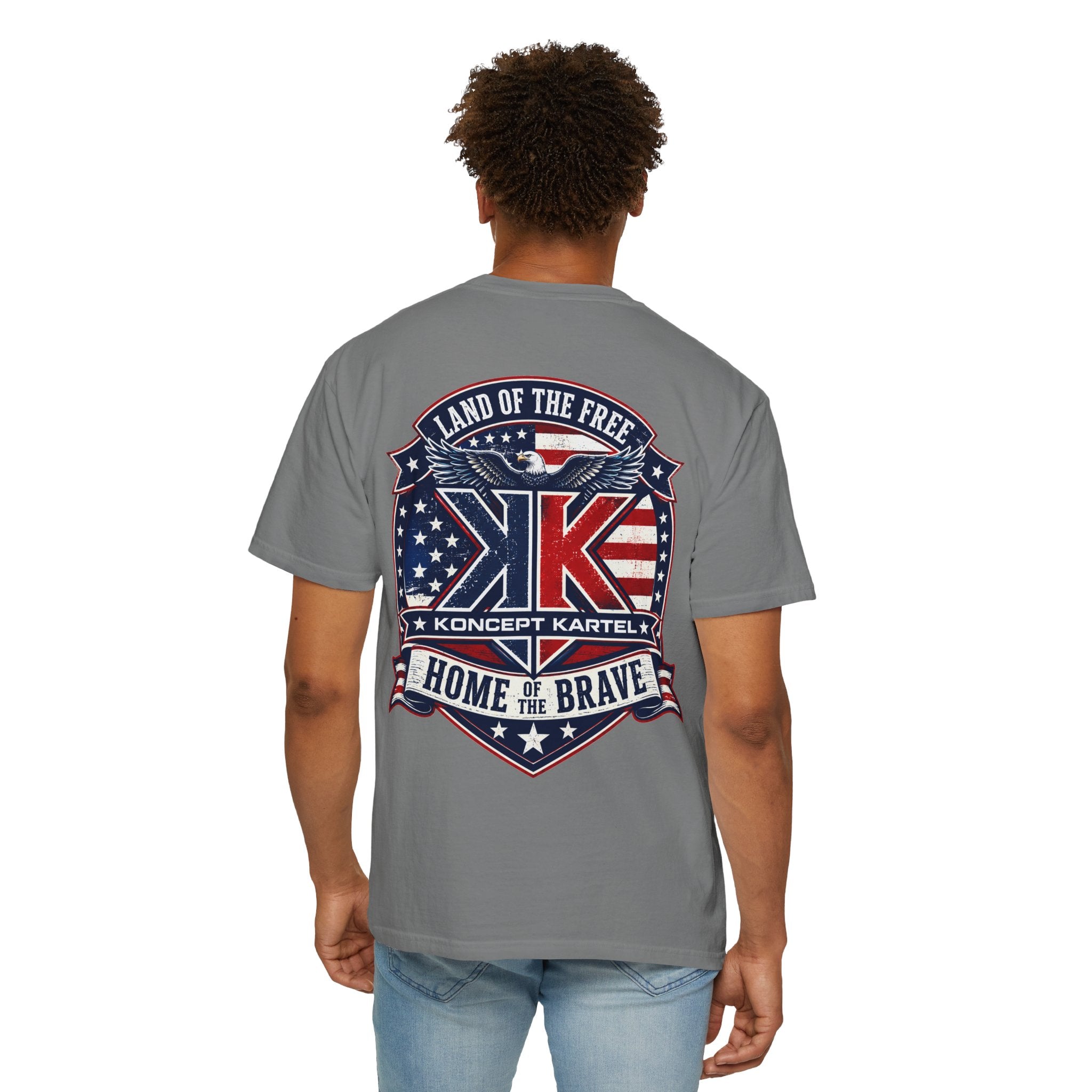 Patriotic Eagle T-Shirt — "Land of the Free, Home of the Brave"