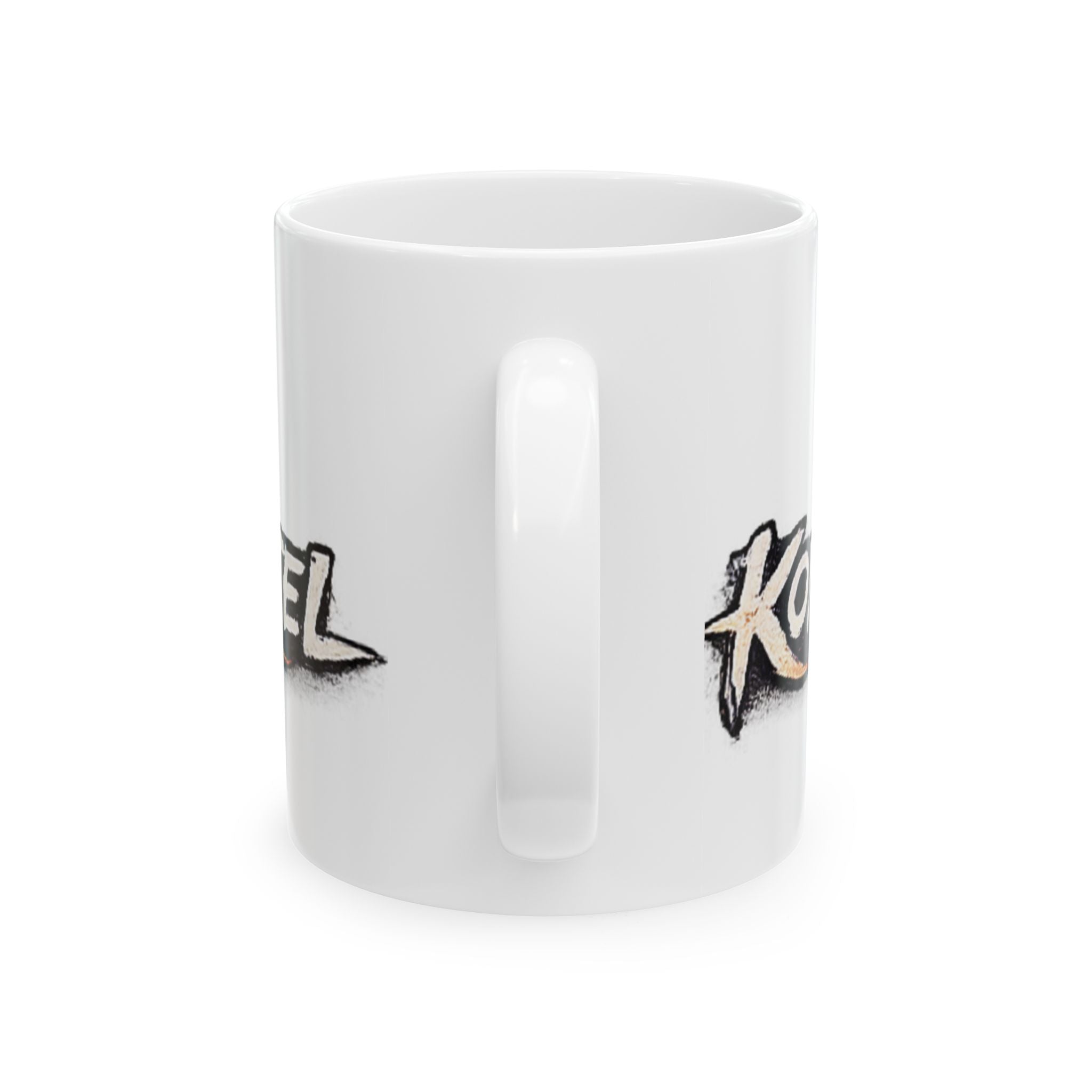 Evil Bunny Logo Ceramic Mug – 'Kep' Graphic Coffee Cup (11oz/15oz)