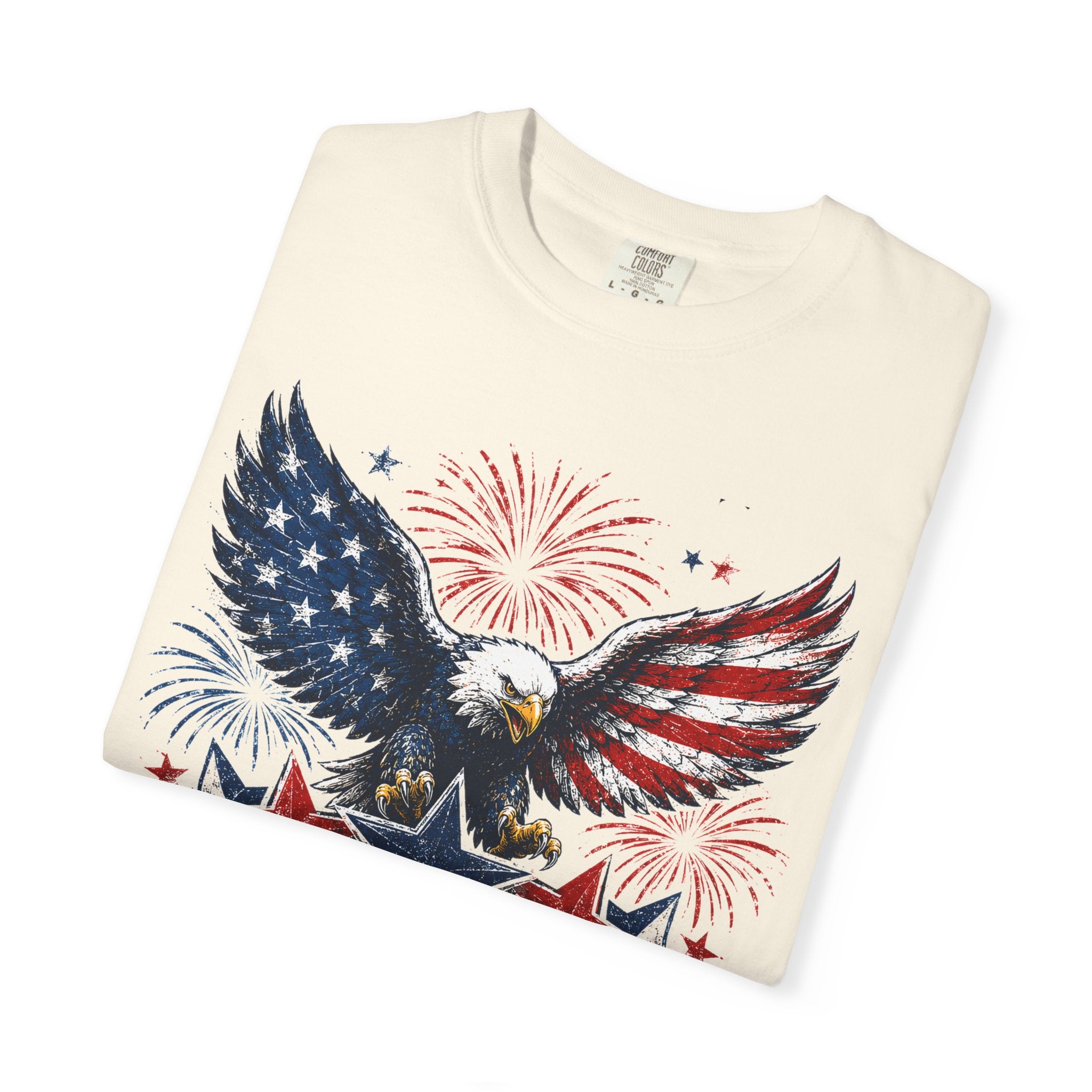 Patriotic Eagle T-Shirt — "Land of the Free, Home of the Brave"