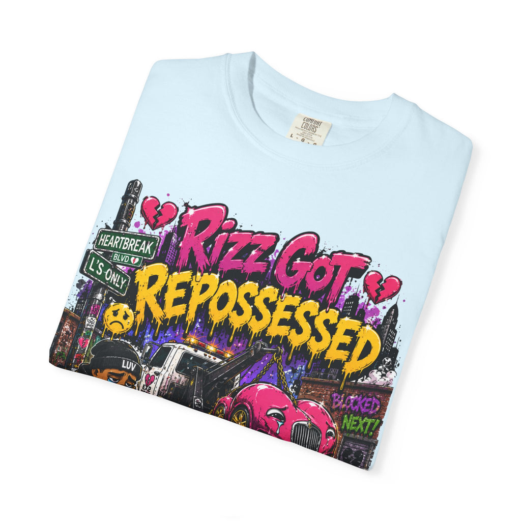 Repossession Comic Art T-Shirt — “Rizz Got Repossessed” Graphic Tee
