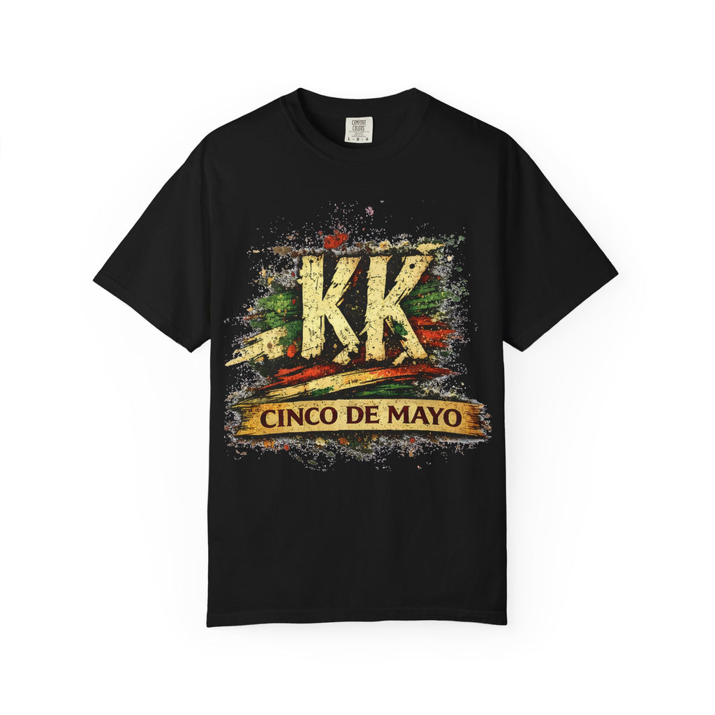 Cinco de Mayo Graphic T-Shirt — 'KK' Distressed Mexican Flag Design