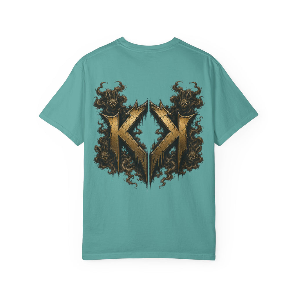 Bass Ackwards Graphic T‑Shirt — Heavy Metal Band Skull Design