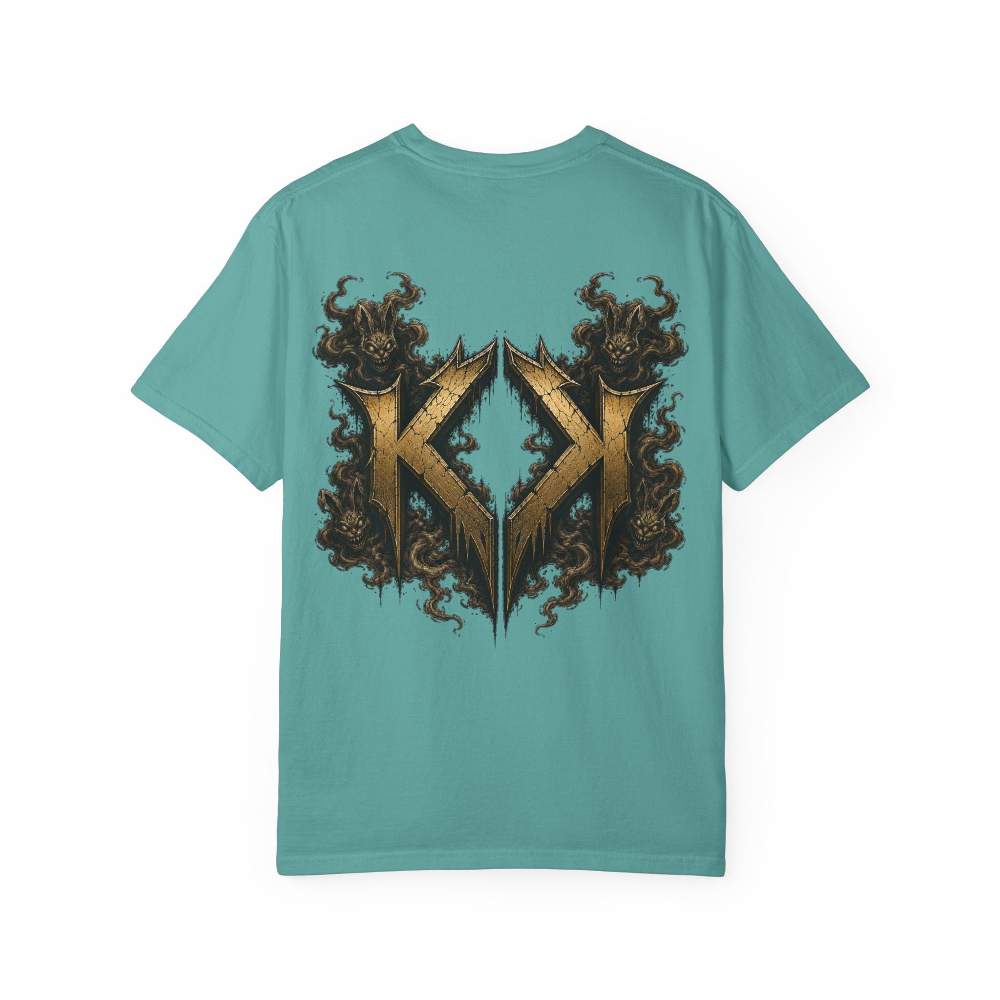 Bass Ackwards Graphic T‑Shirt — Heavy Metal Band Skull Design