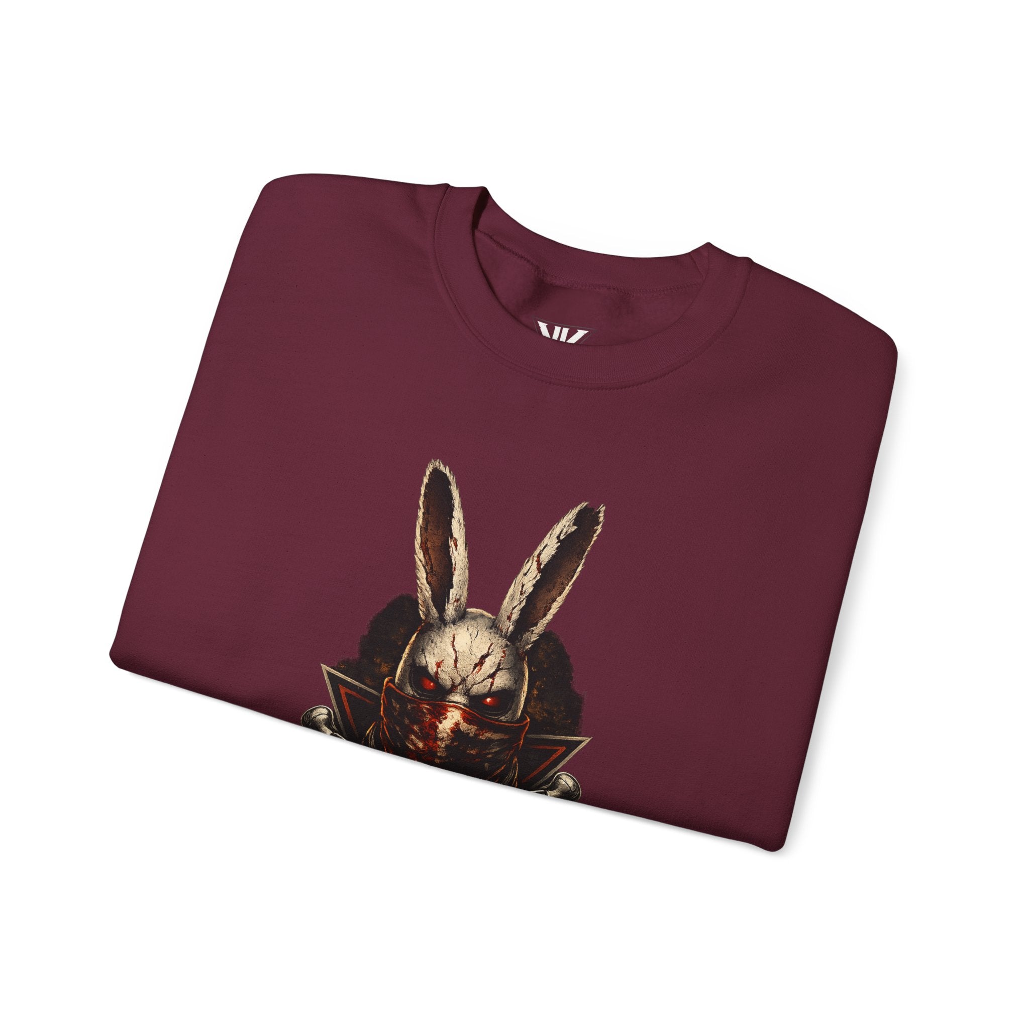 Horror Bunny Graphic Sweatshirt — "Koncept Kartel" Skull Rabbit Crewneck