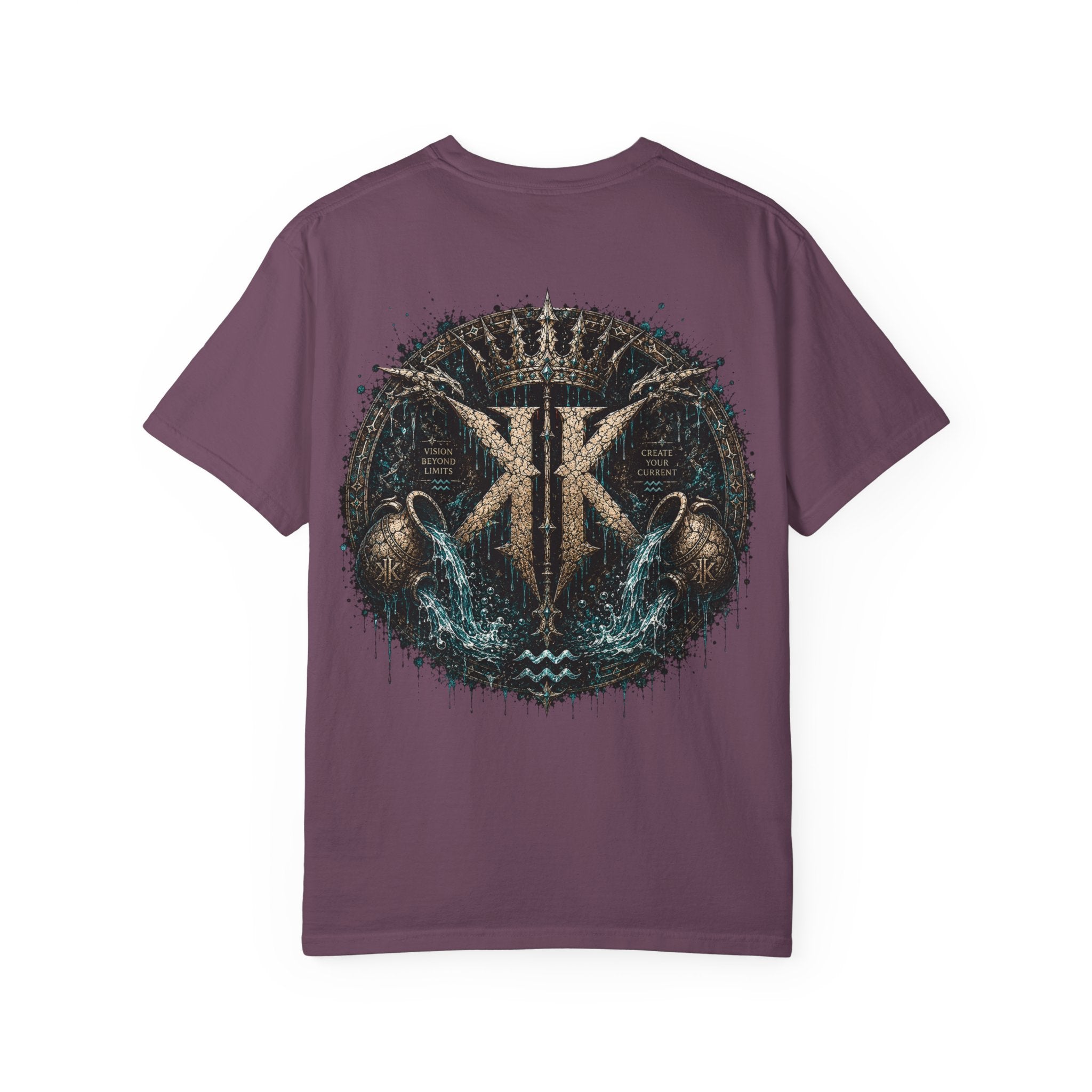 Aquarius Zodiac T-shirt — “Flow Like Water” Astrological Graphic Tee