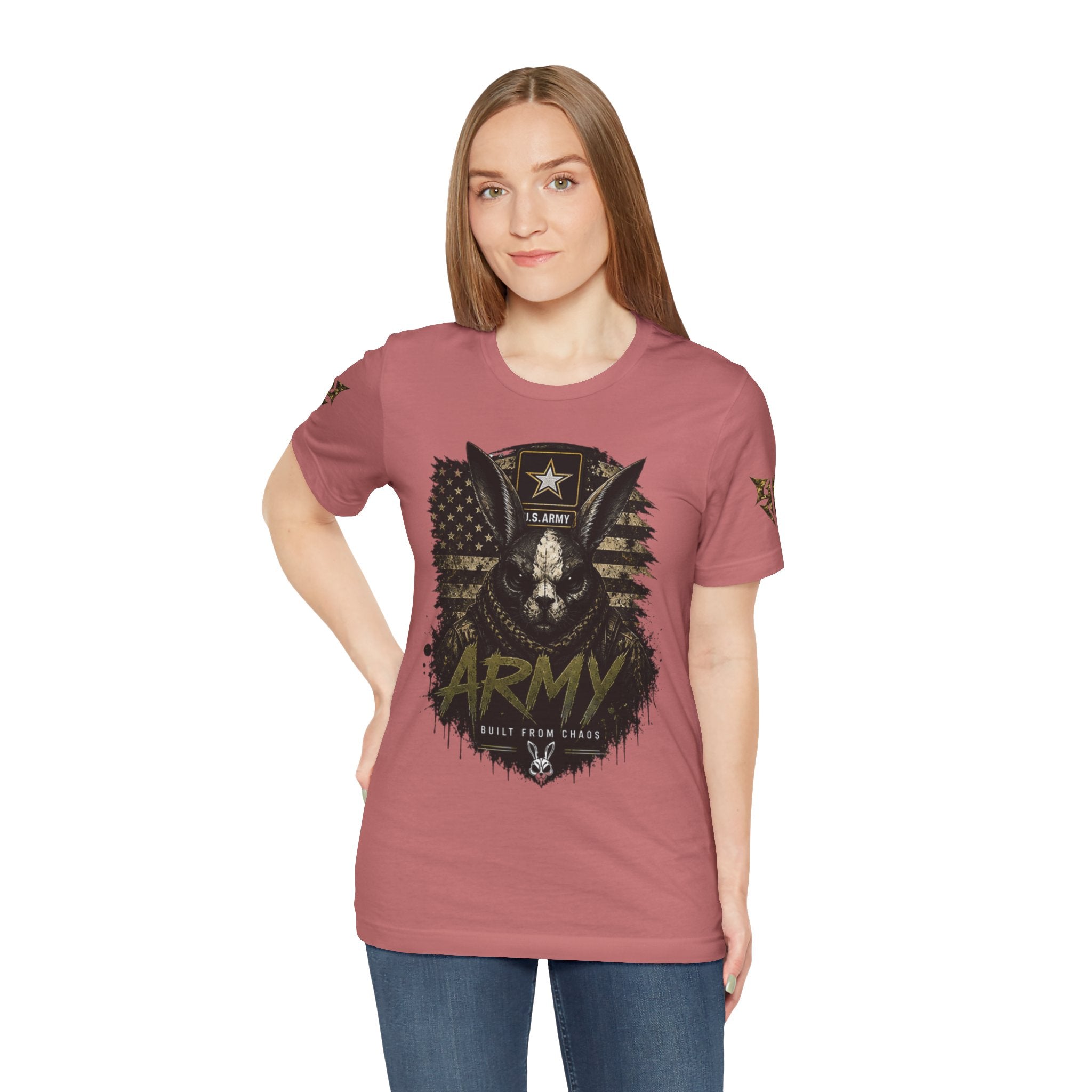 Army We Lead The Way Graphic Tee — Military Skull & Flag T-Shirt