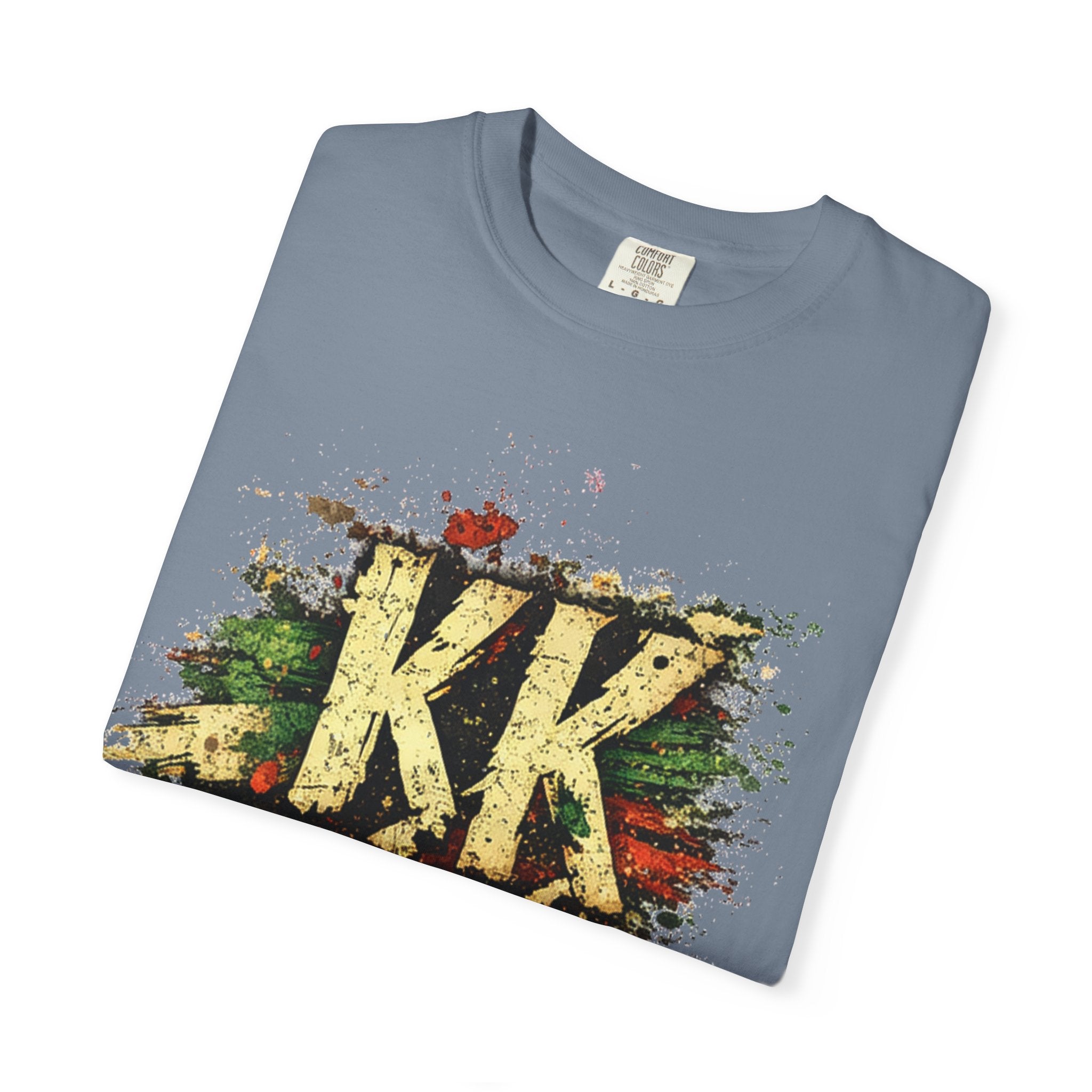 Cinco de Mayo Graphic T-Shirt — 'KK' Distressed Mexican Flag Design