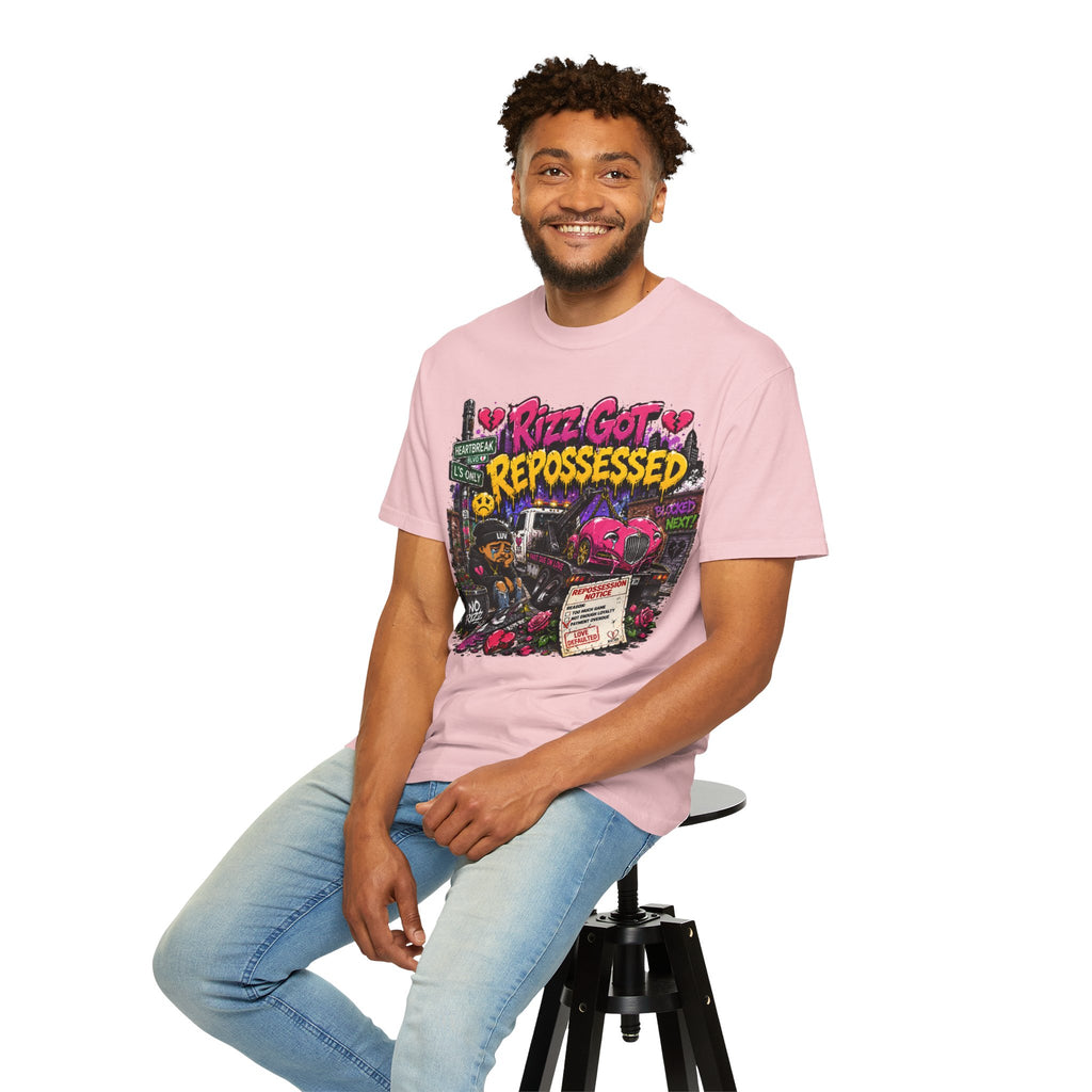 Repossession Comic Art T-Shirt — “Rizz Got Repossessed” Graphic Tee