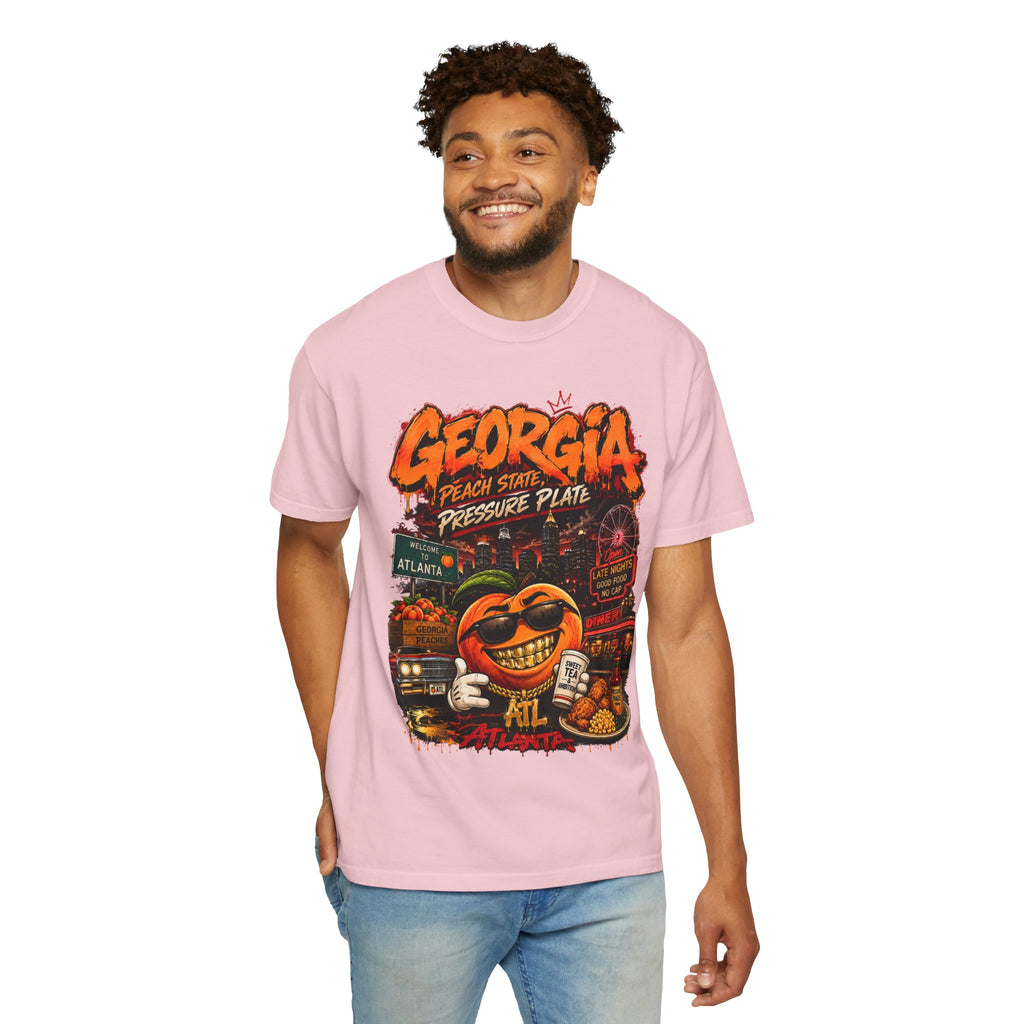 Georgia Peach Vintage Graphic T-Shirt — Atlanta Street Food & Peach State Design