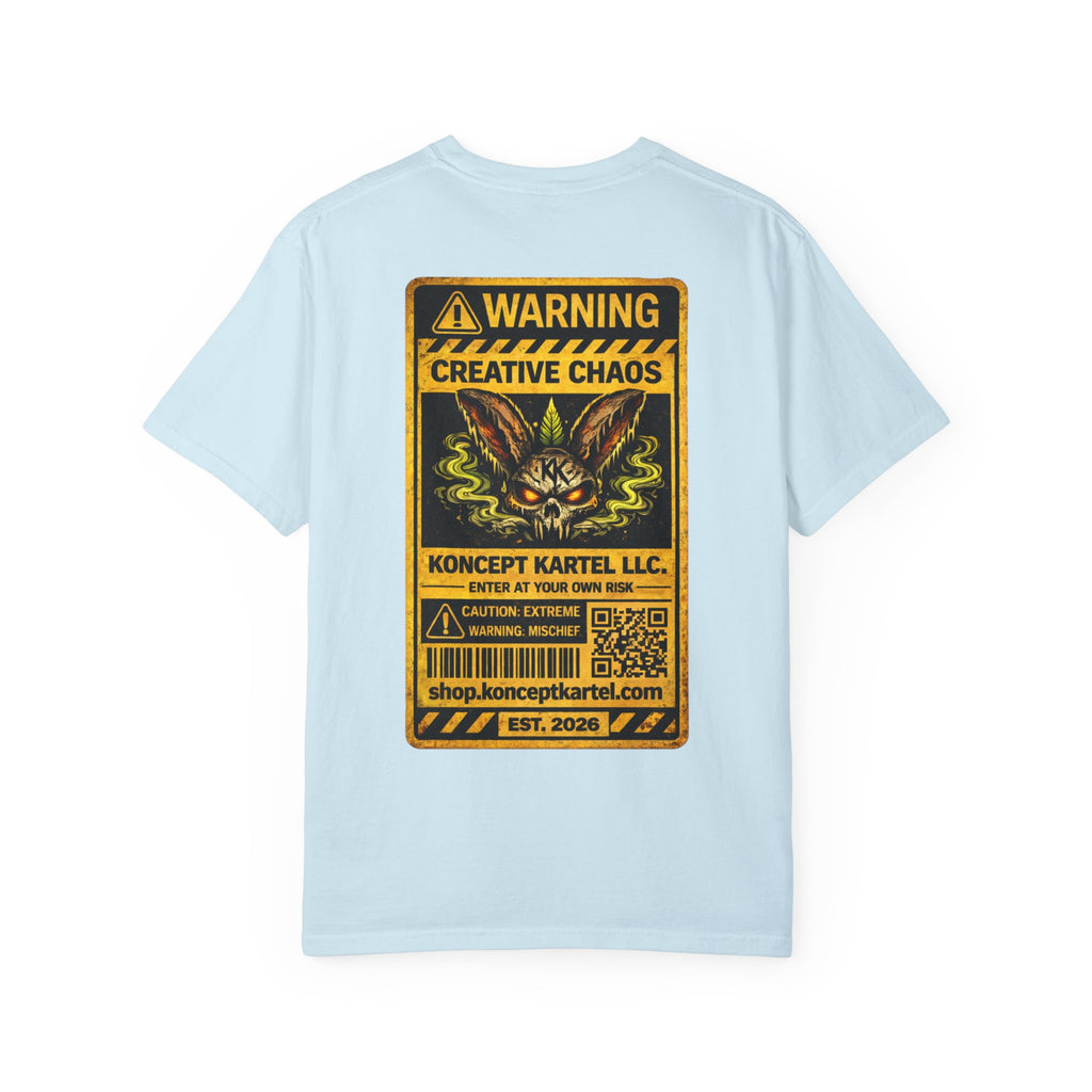 T-Shirt — Koncept Kartel “Warning: Creative Chaos” Graphic Tee