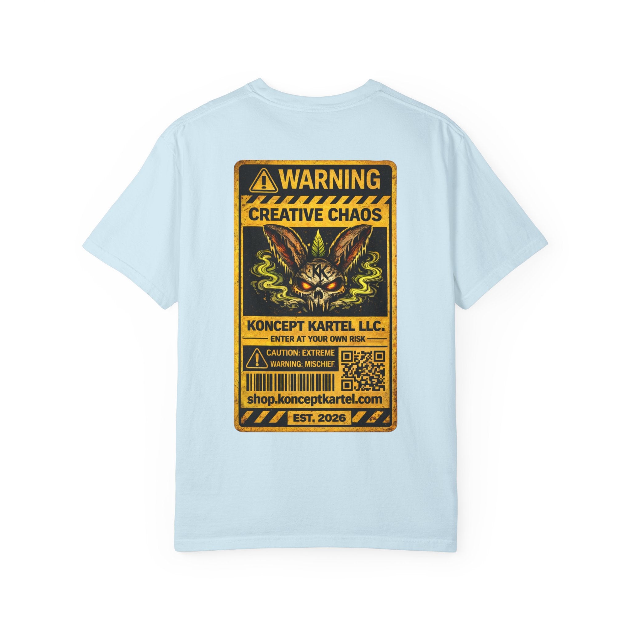 T-Shirt — Koncept Kartel “Warning: Creative Chaos” Graphic Tee