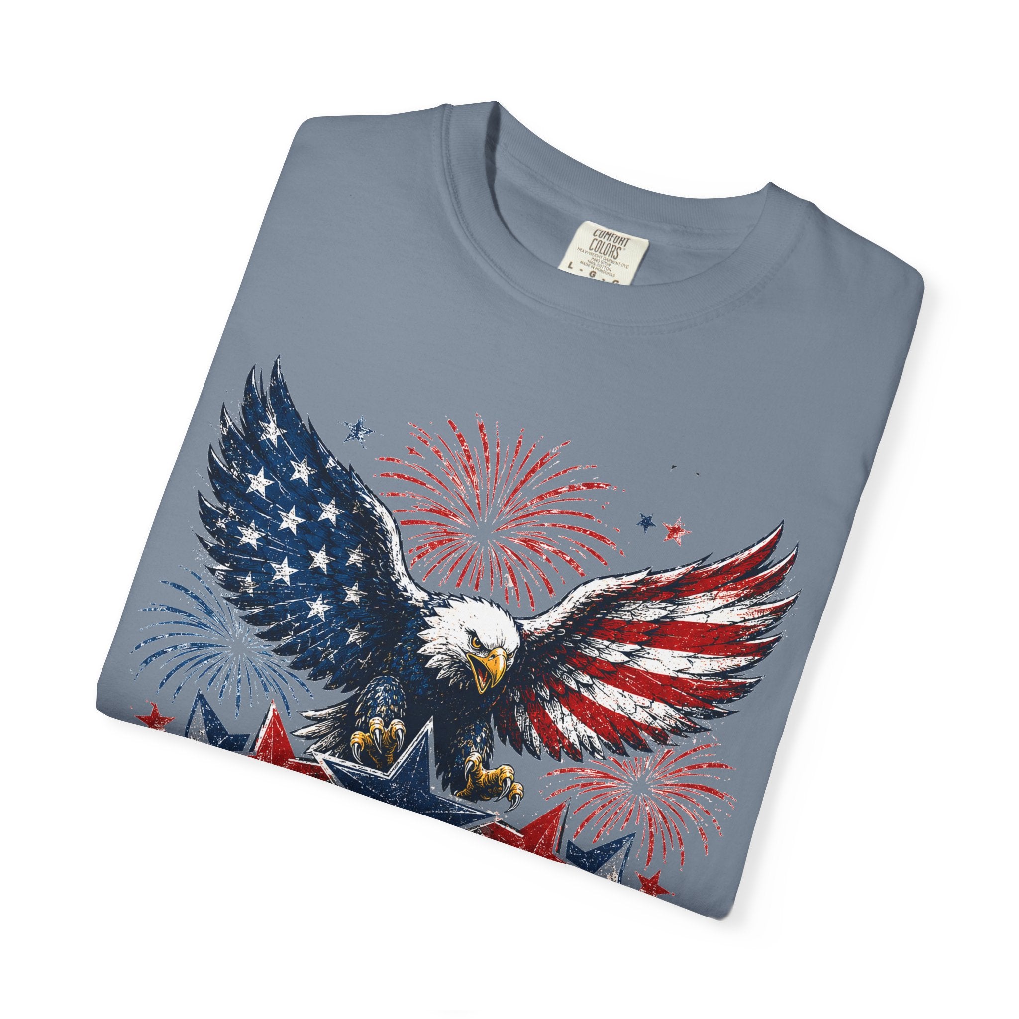 Patriotic Eagle T-Shirt — "Land of the Free, Home of the Brave"
