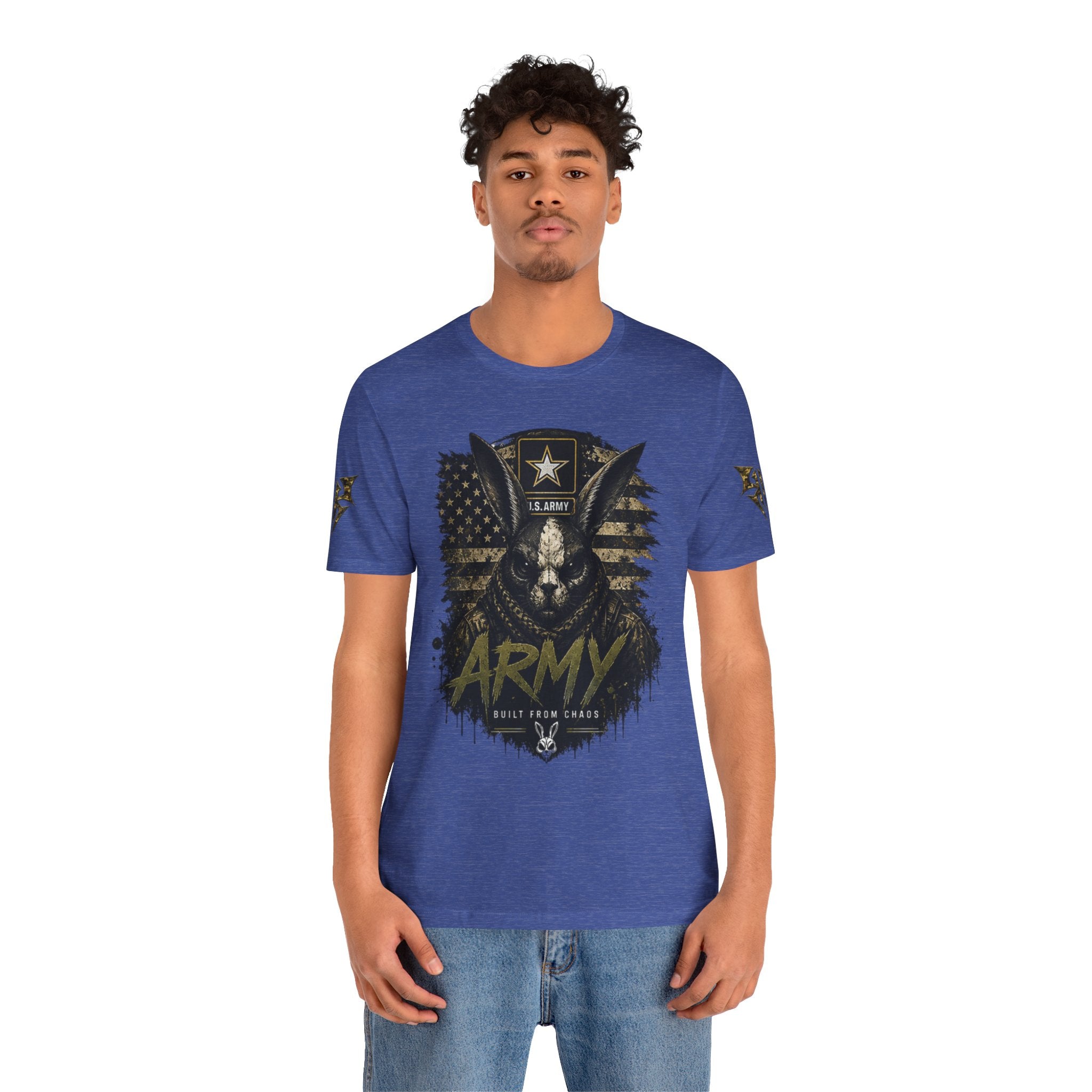 Army We Lead The Way Graphic Tee — Military Skull & Flag T-Shirt